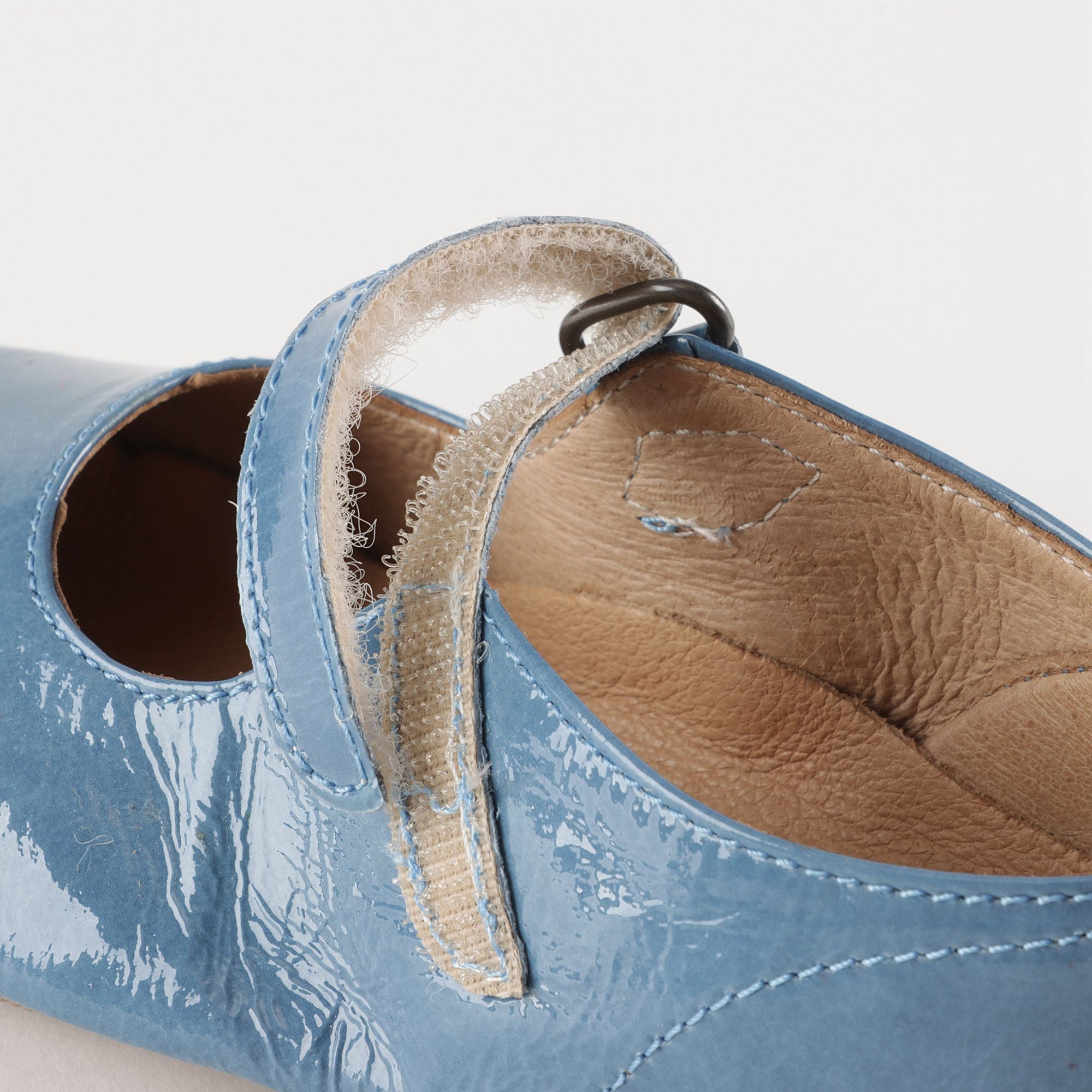 Girls Blue Leather Shoes
