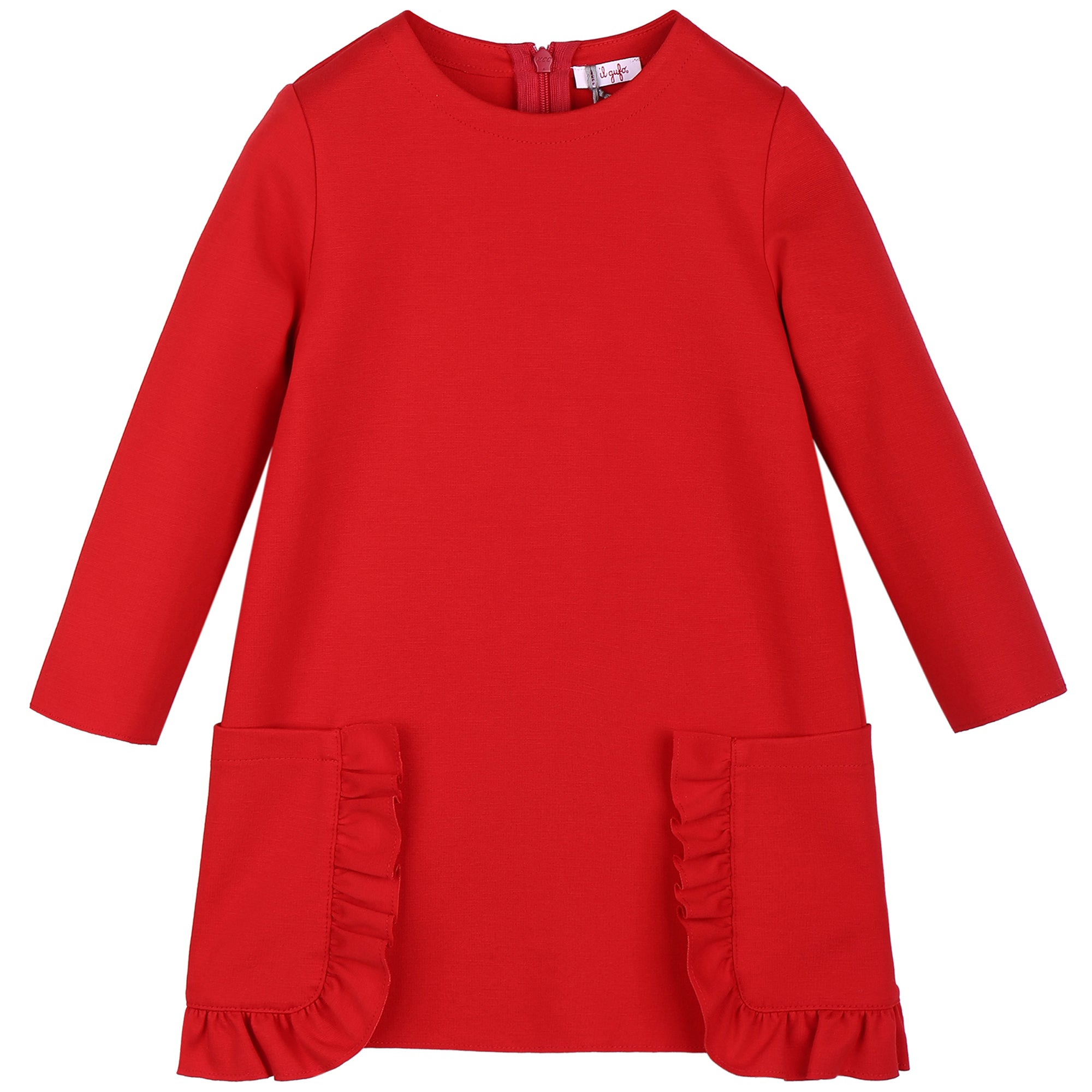 Girls Red Dress With Pockets