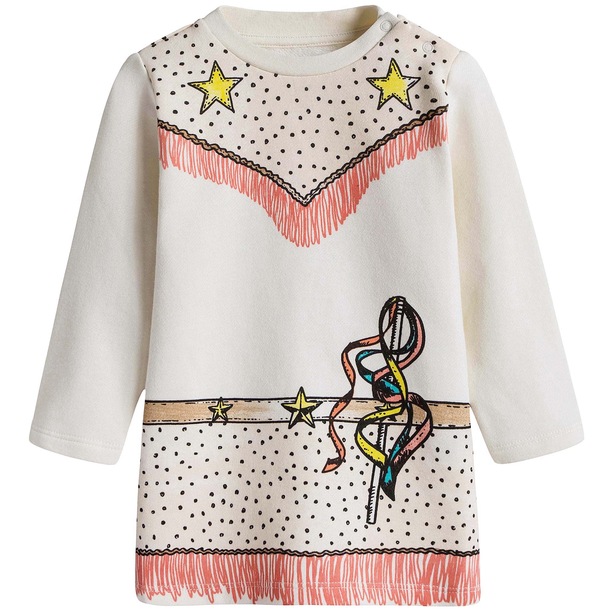 Baby Girls White Fancy Printed 'Savannah' Dress