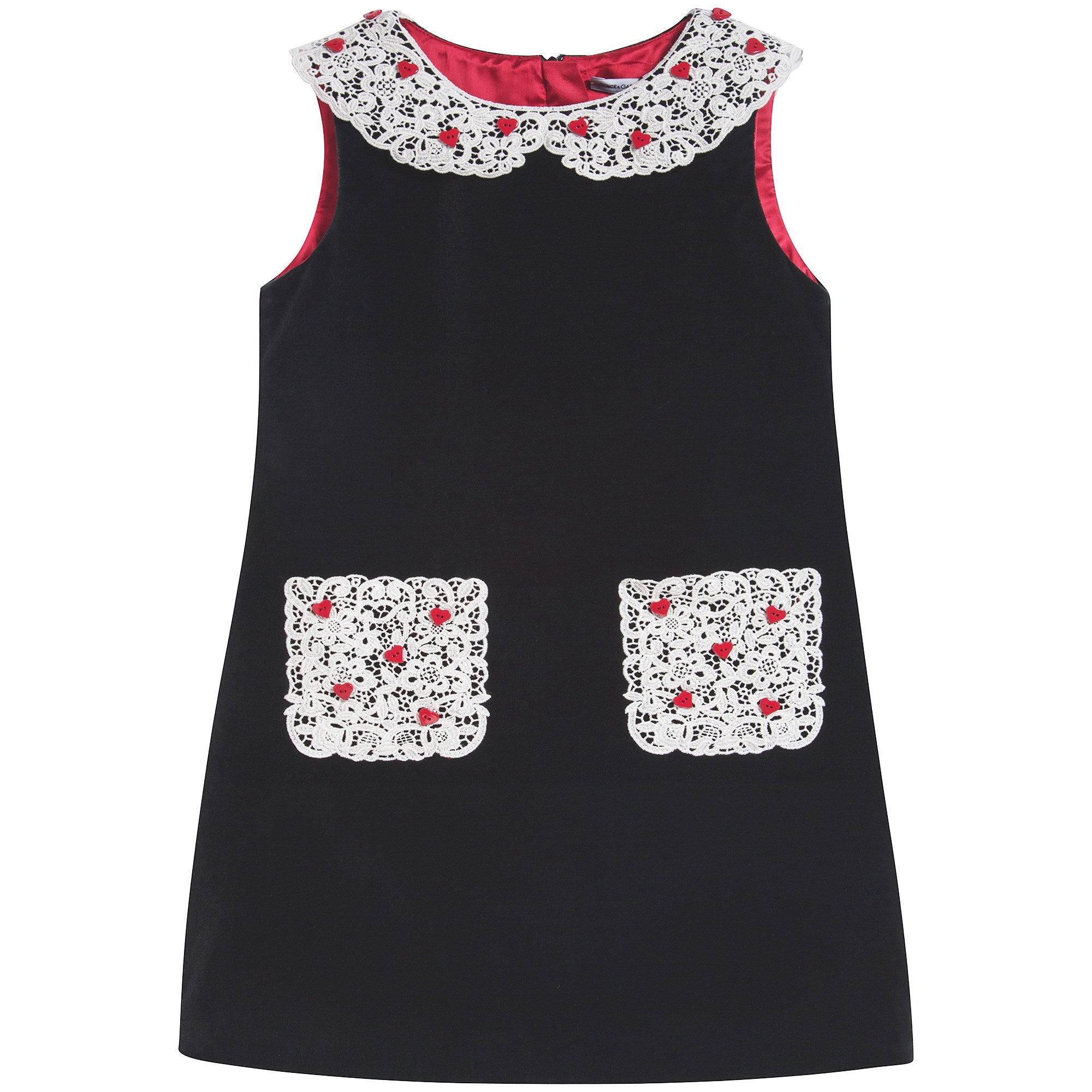 Girls Black Cotton Dress