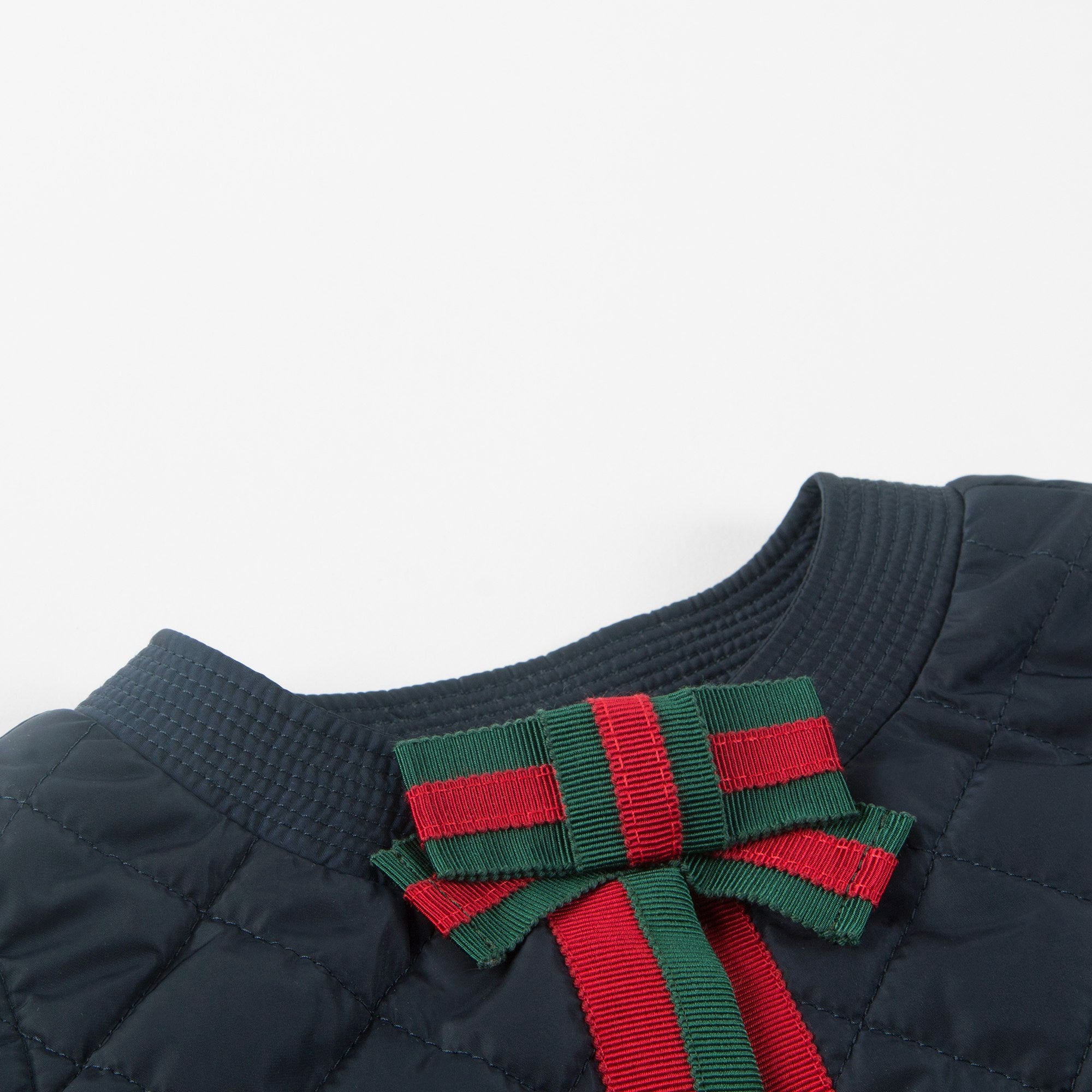 Baby Girls Navy Blue Quilted Coat