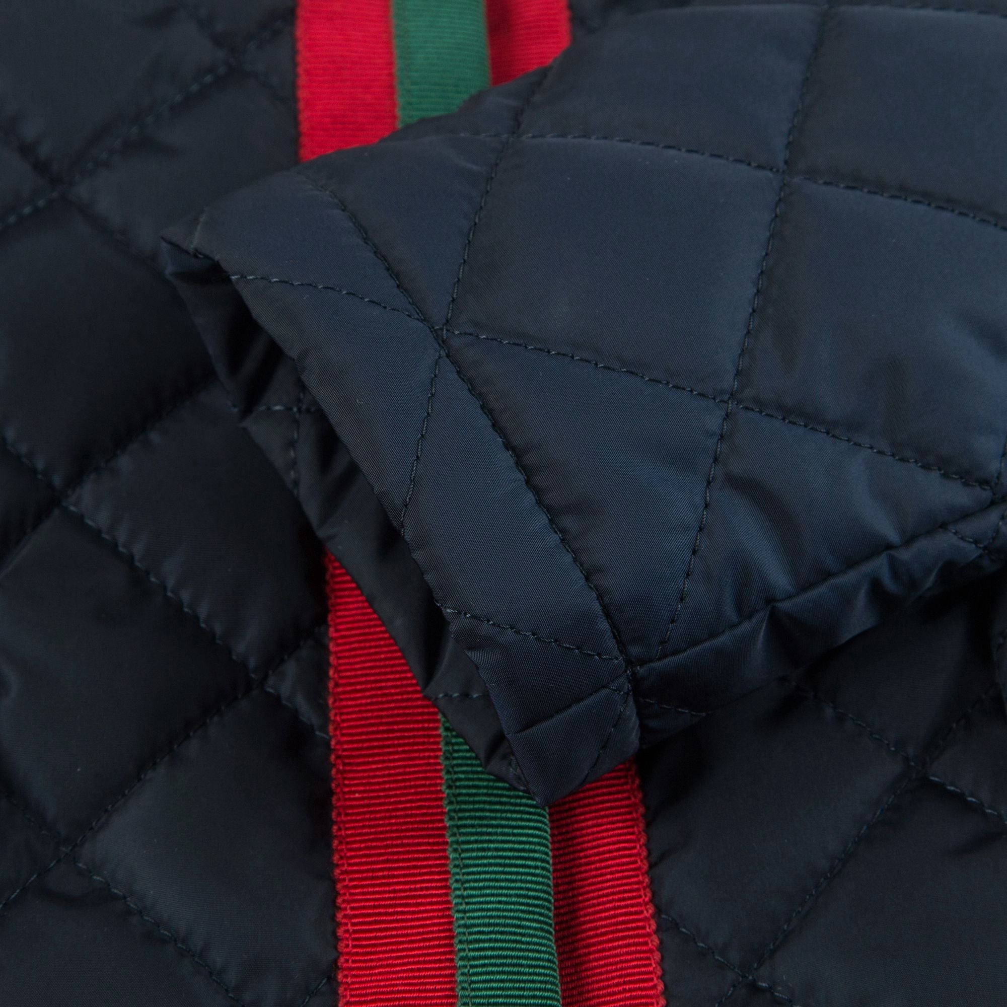 Baby Girls Navy Blue Quilted Coat