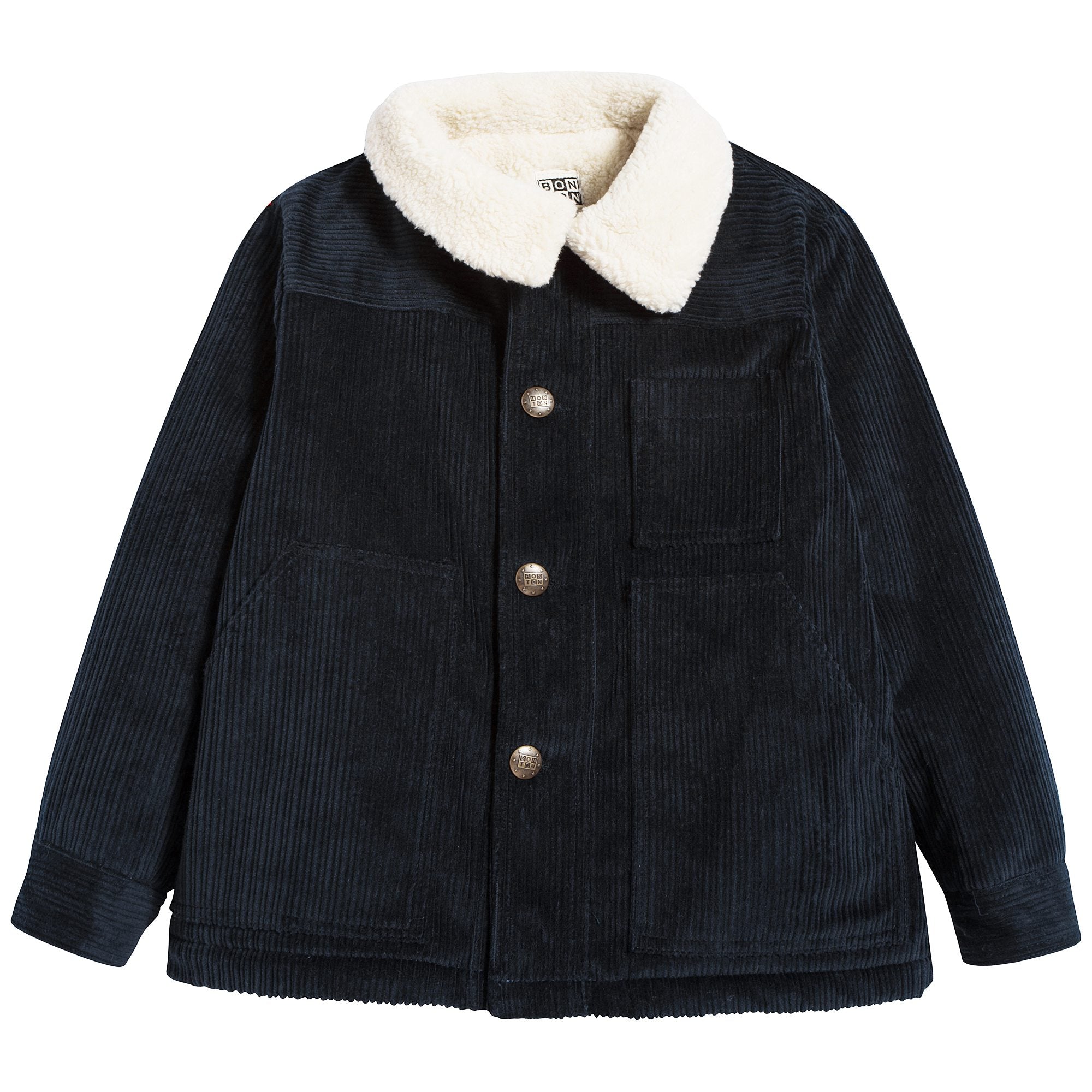 Boys Black Cotton Coat