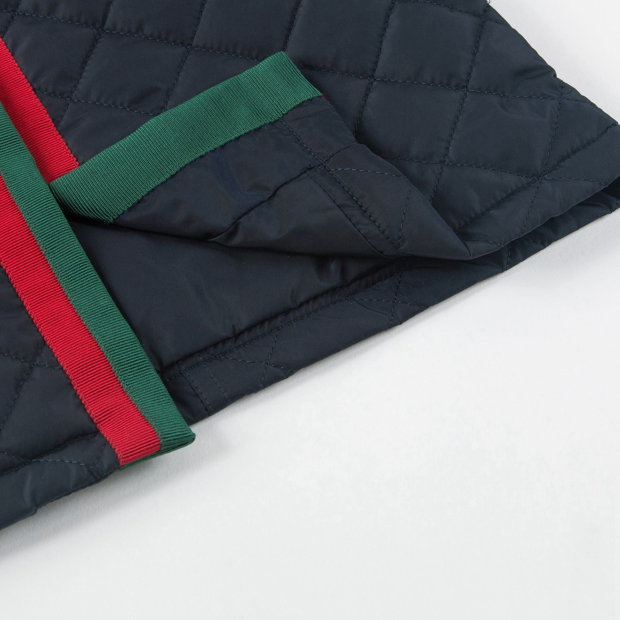 Baby Girls Navy Blue Quilted Coat