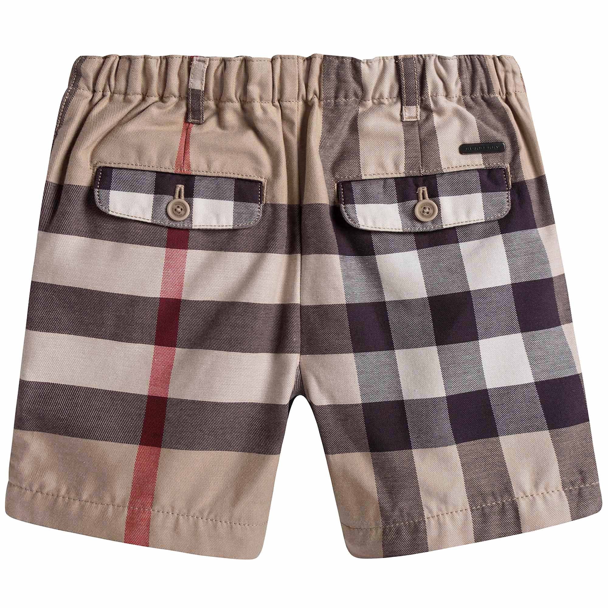 Baby Boys Classic Check Swim Shorts