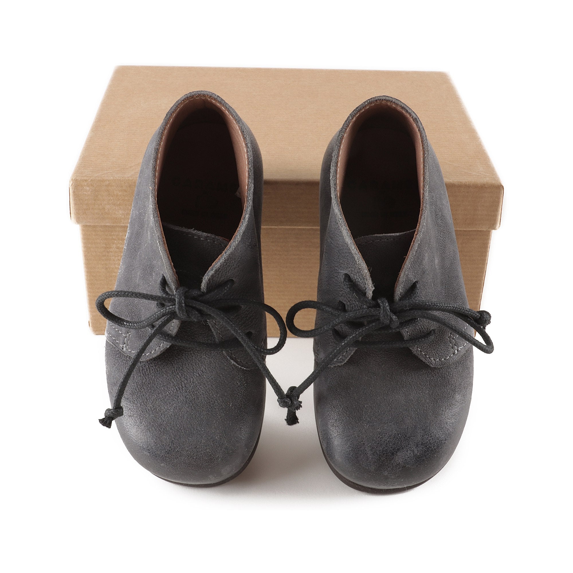 Boys & Girls Grey Leather Shoes