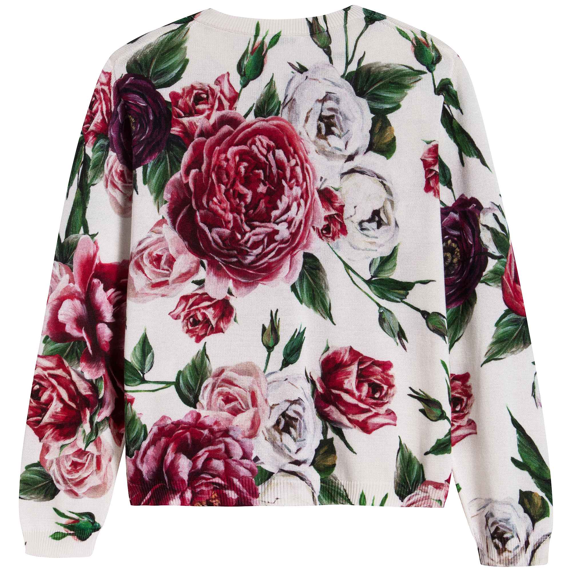 Girls Beige Printed Cardigan