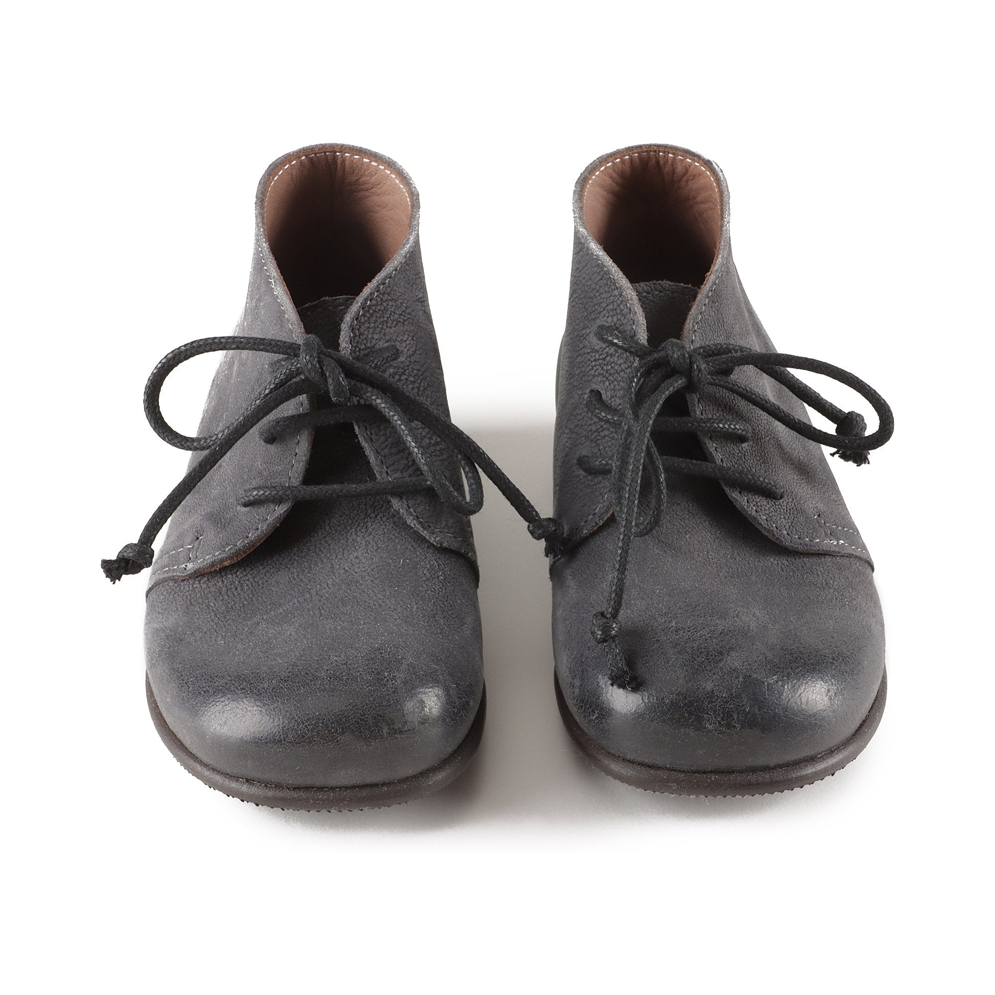 Boys & Girls Grey Leather Shoes