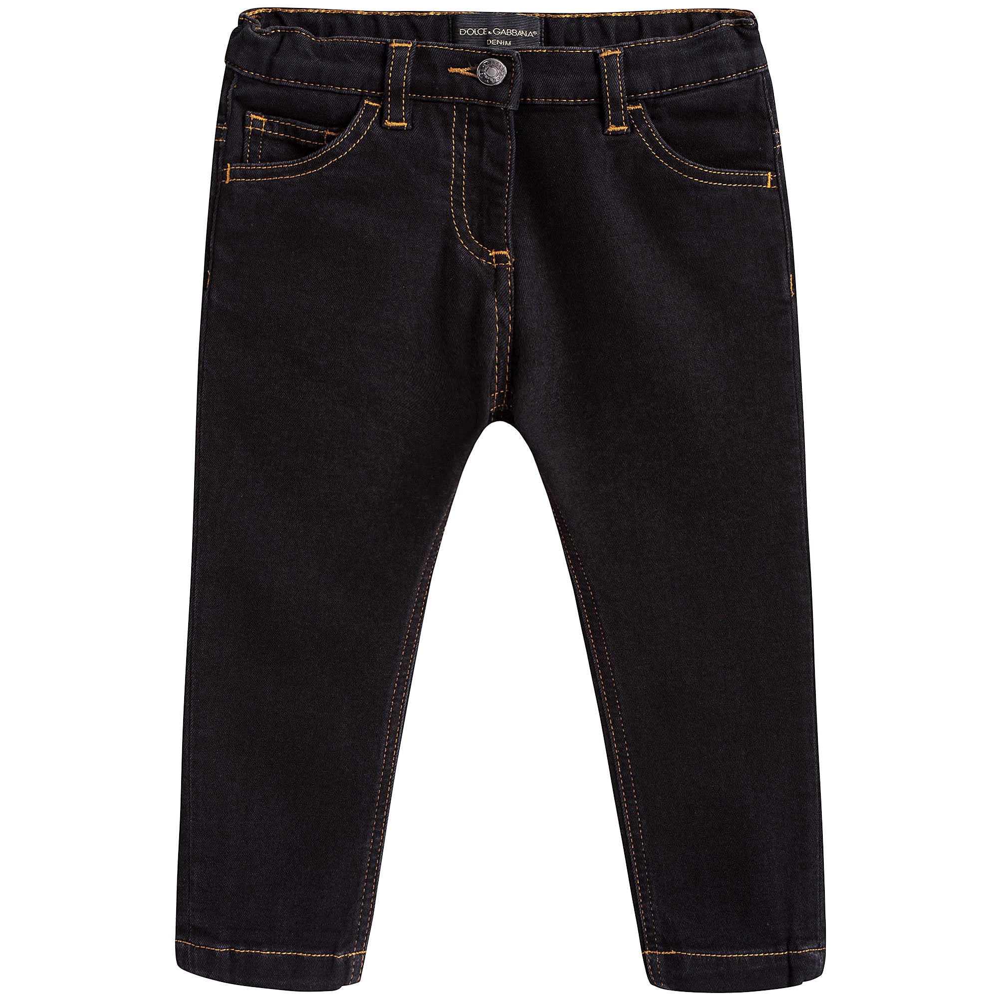 Girls Navy Blue Cotton Denim Jeans