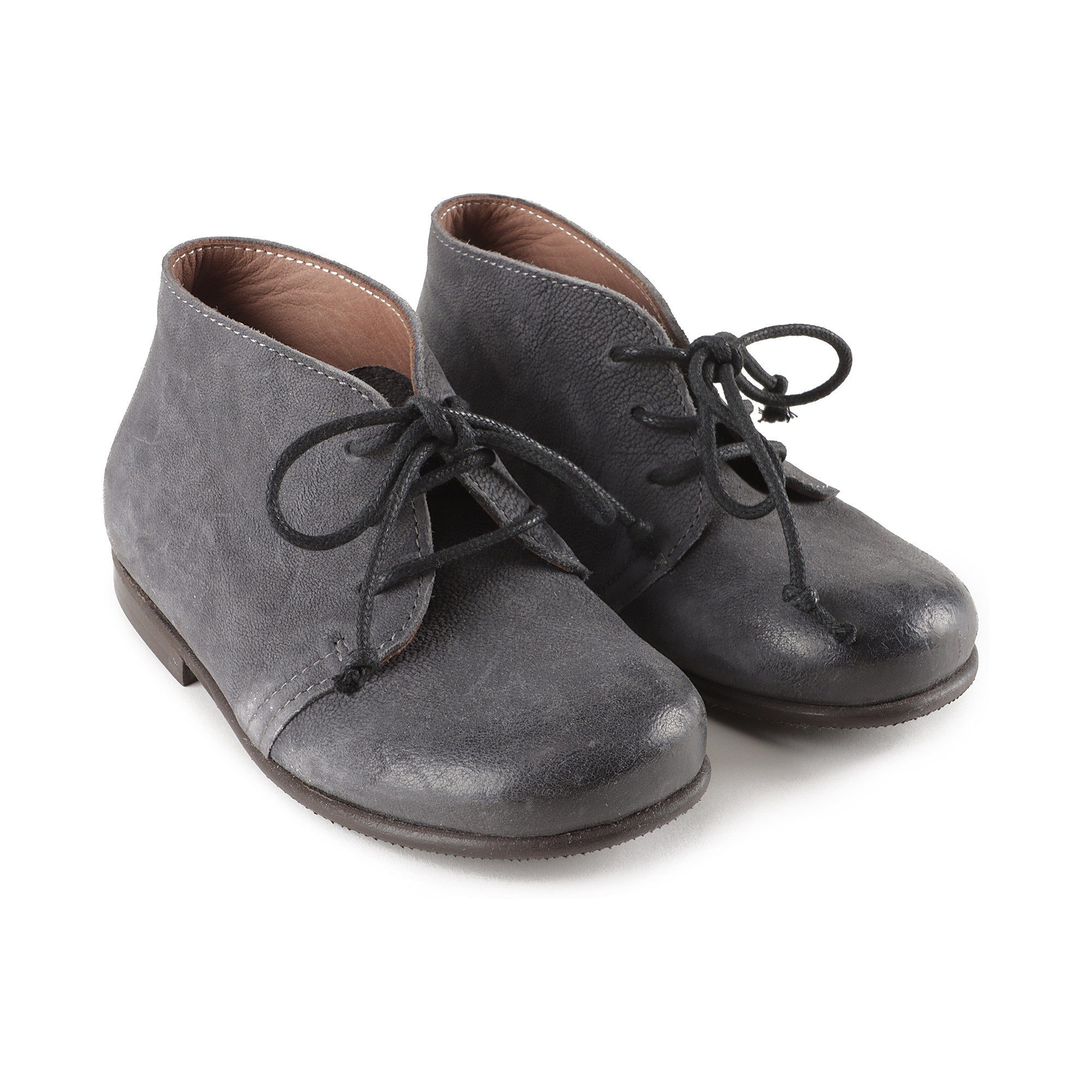 Boys & Girls Grey Leather Shoes