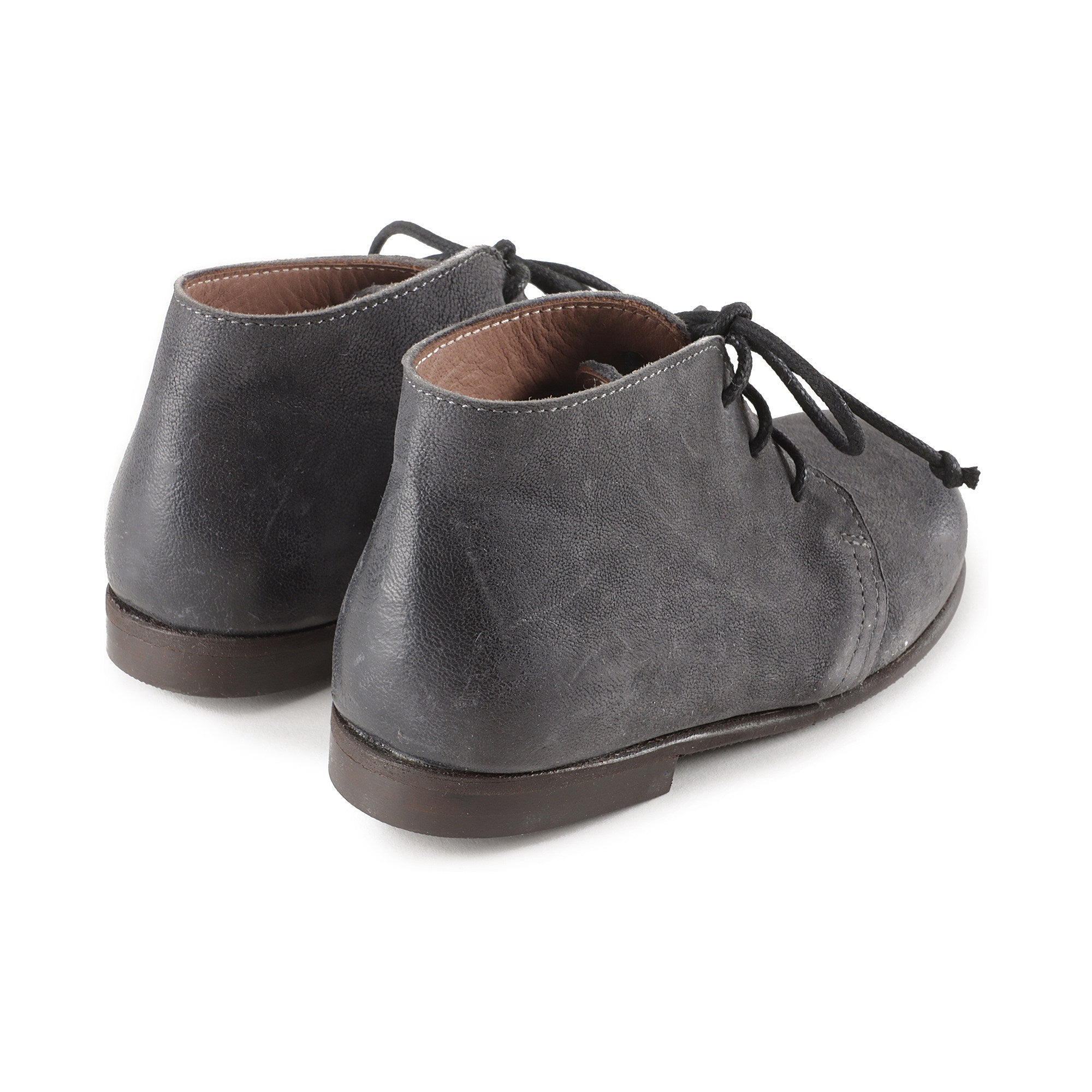 Boys & Girls Grey Leather Shoes