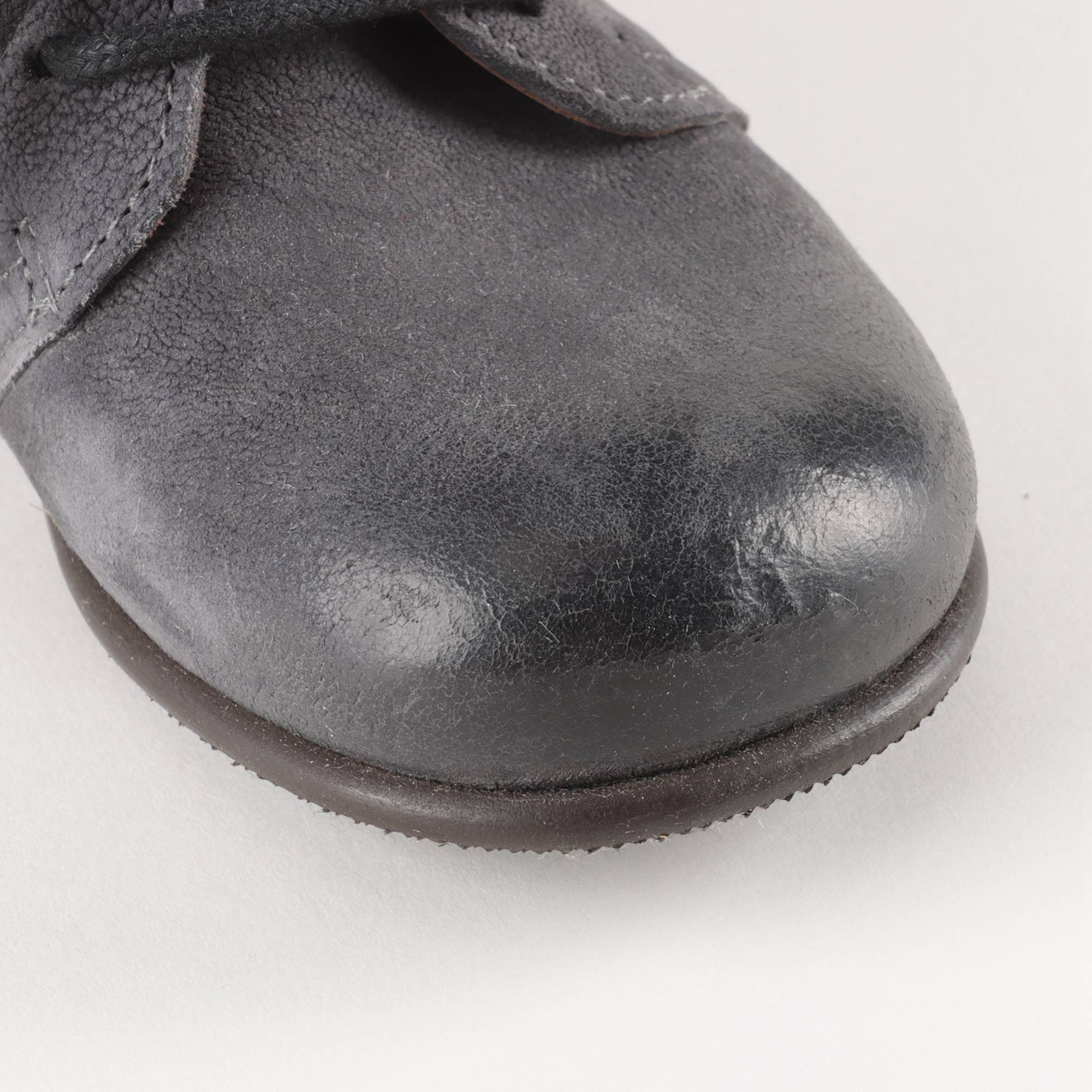 Boys & Girls Grey Leather Shoes