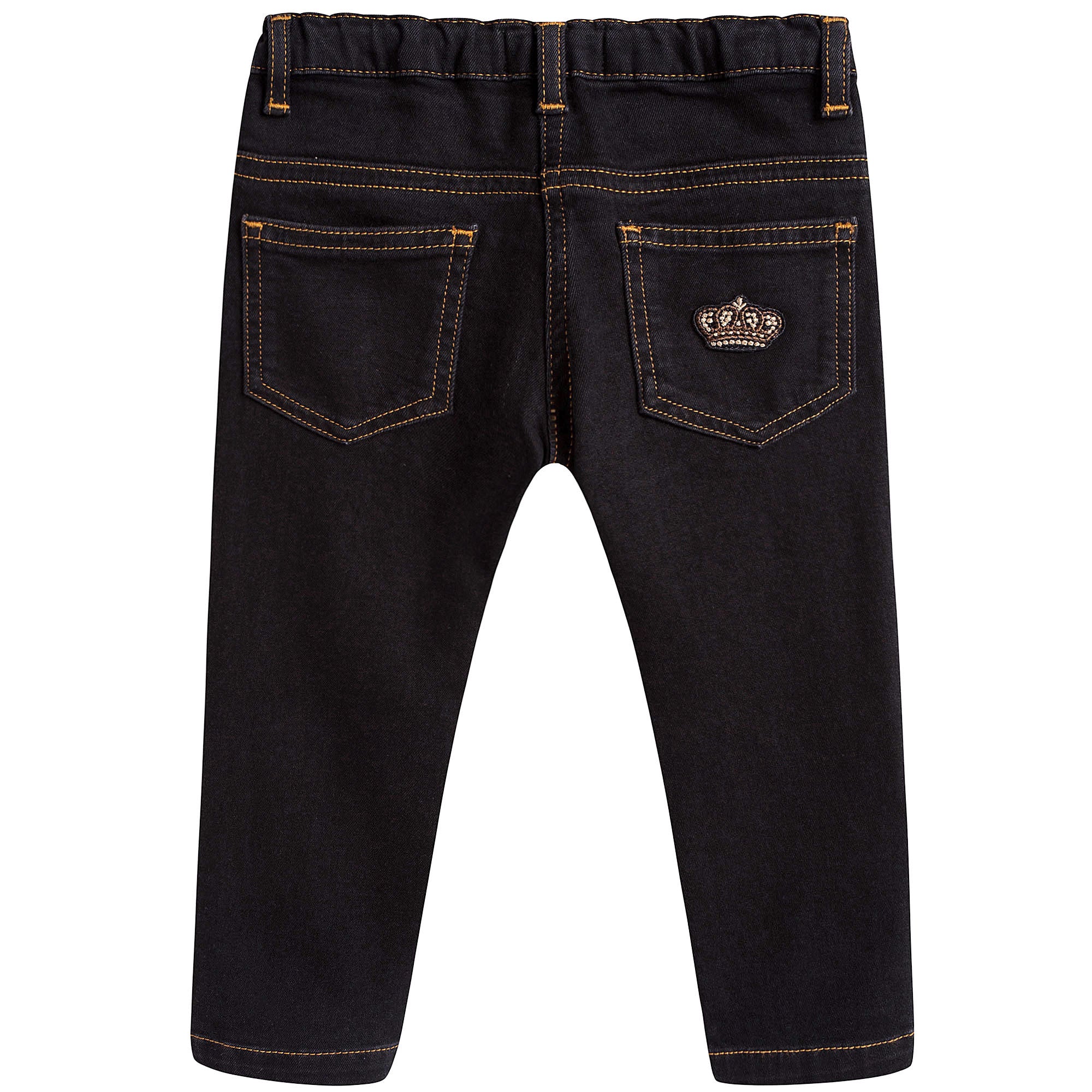 Girls Navy Blue Cotton Denim Jeans