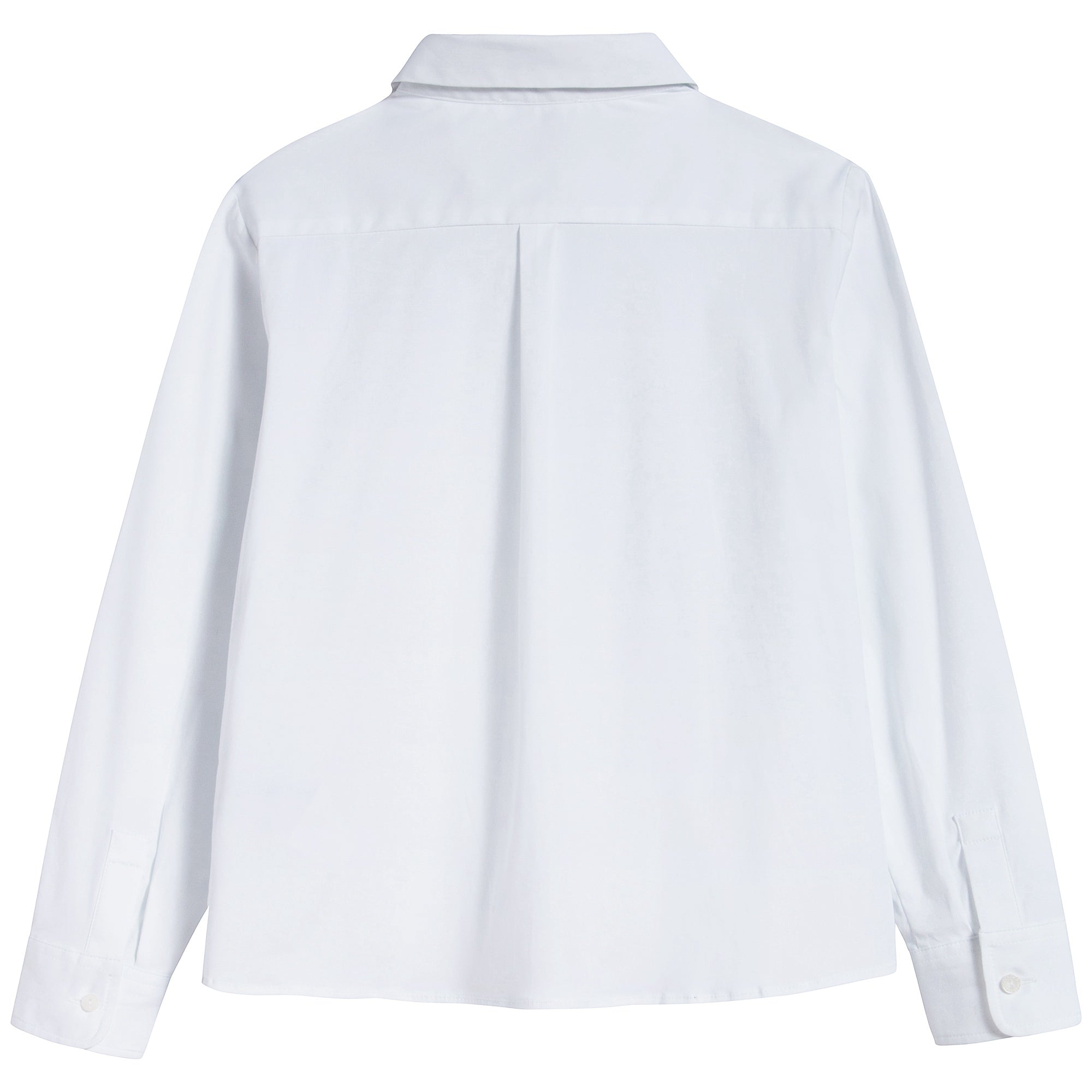 Girls White Cotton Shirt