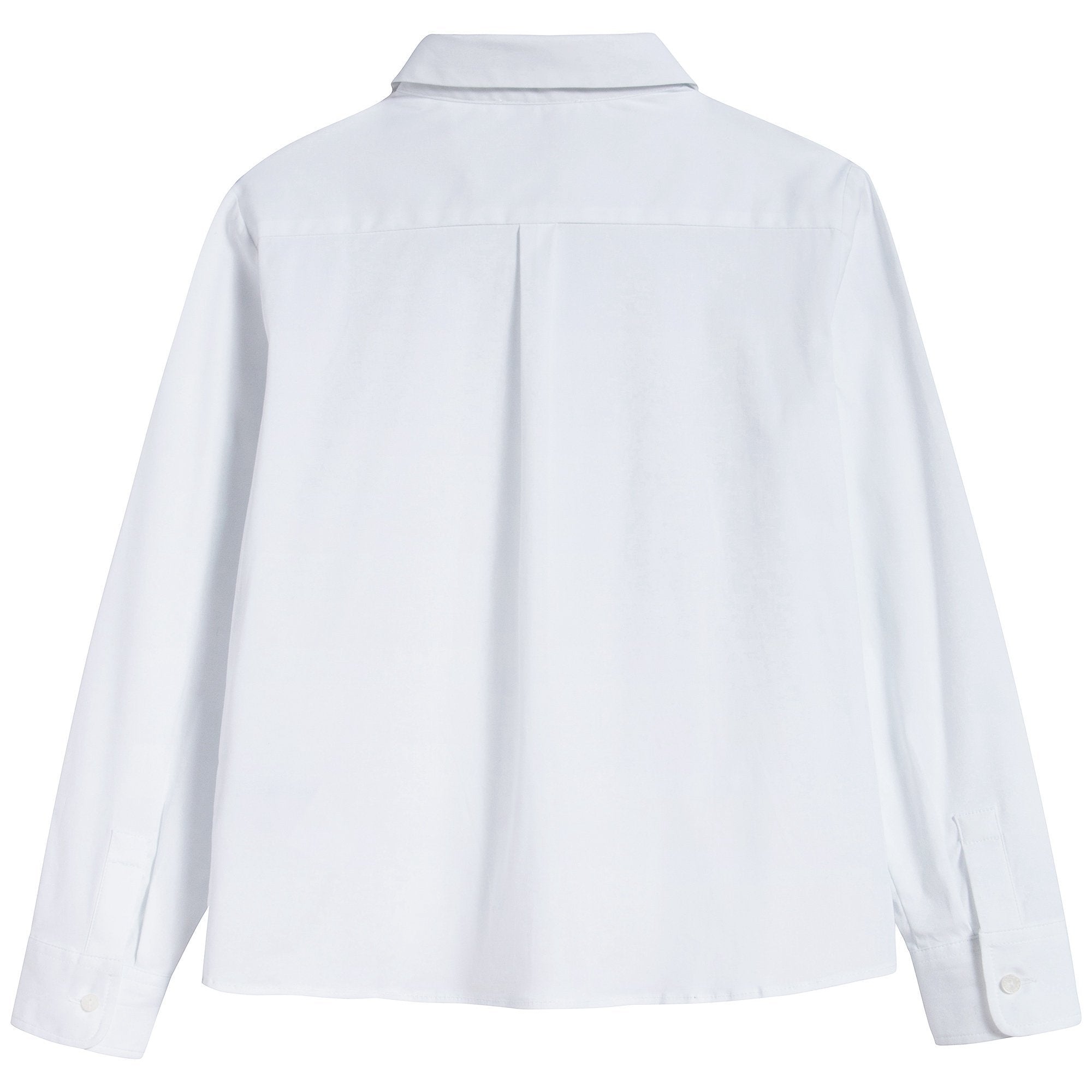 Girls White Cotton Shirt