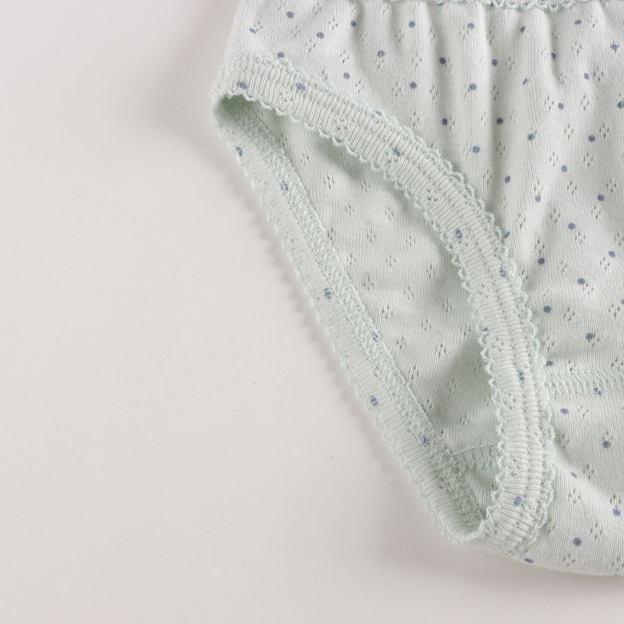 Girls Multicolor Dots Cotton Underwear Set (3 Pack)