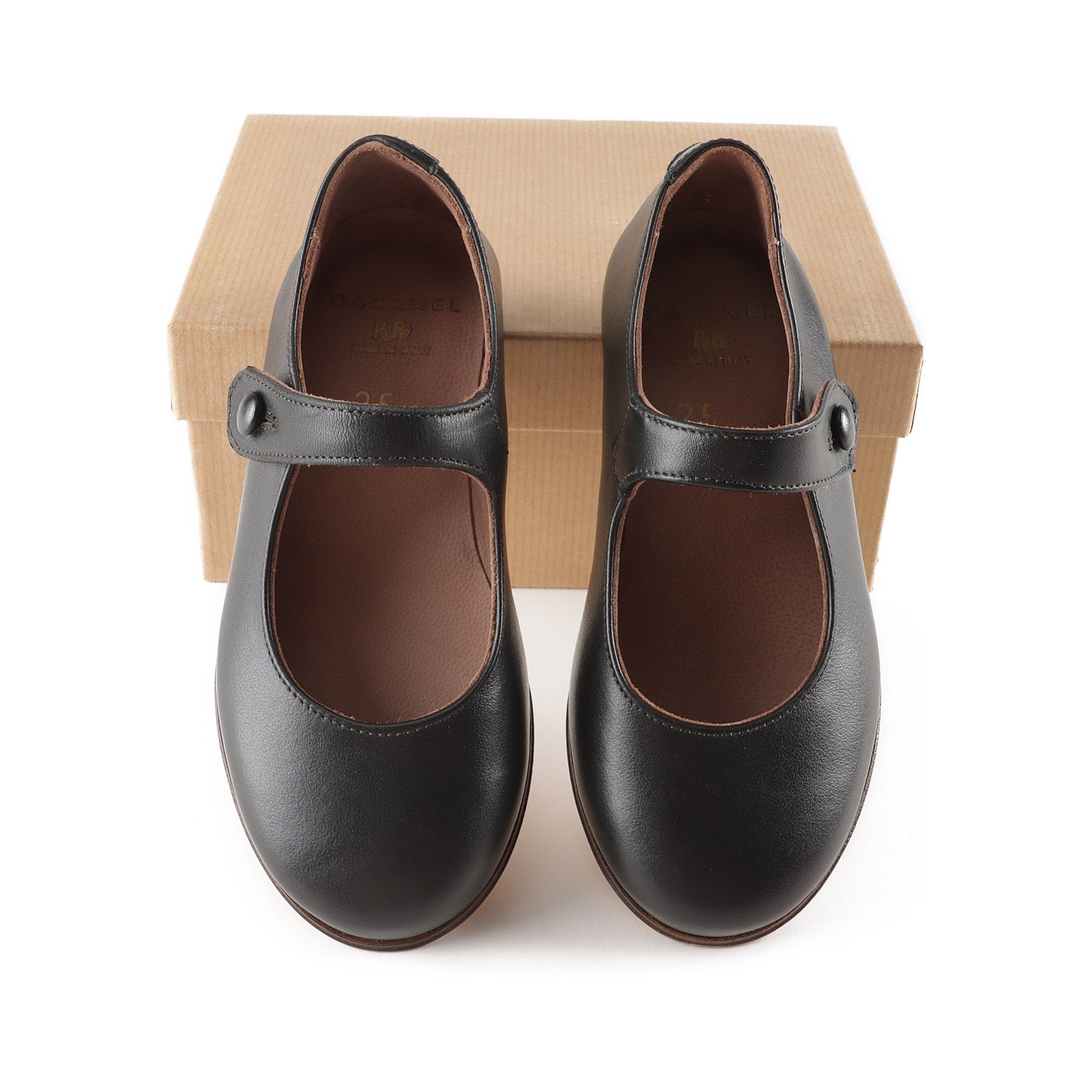 Girls Black Leather Shoes