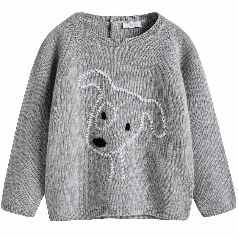 Baby Boys Grey Wool Sweater
