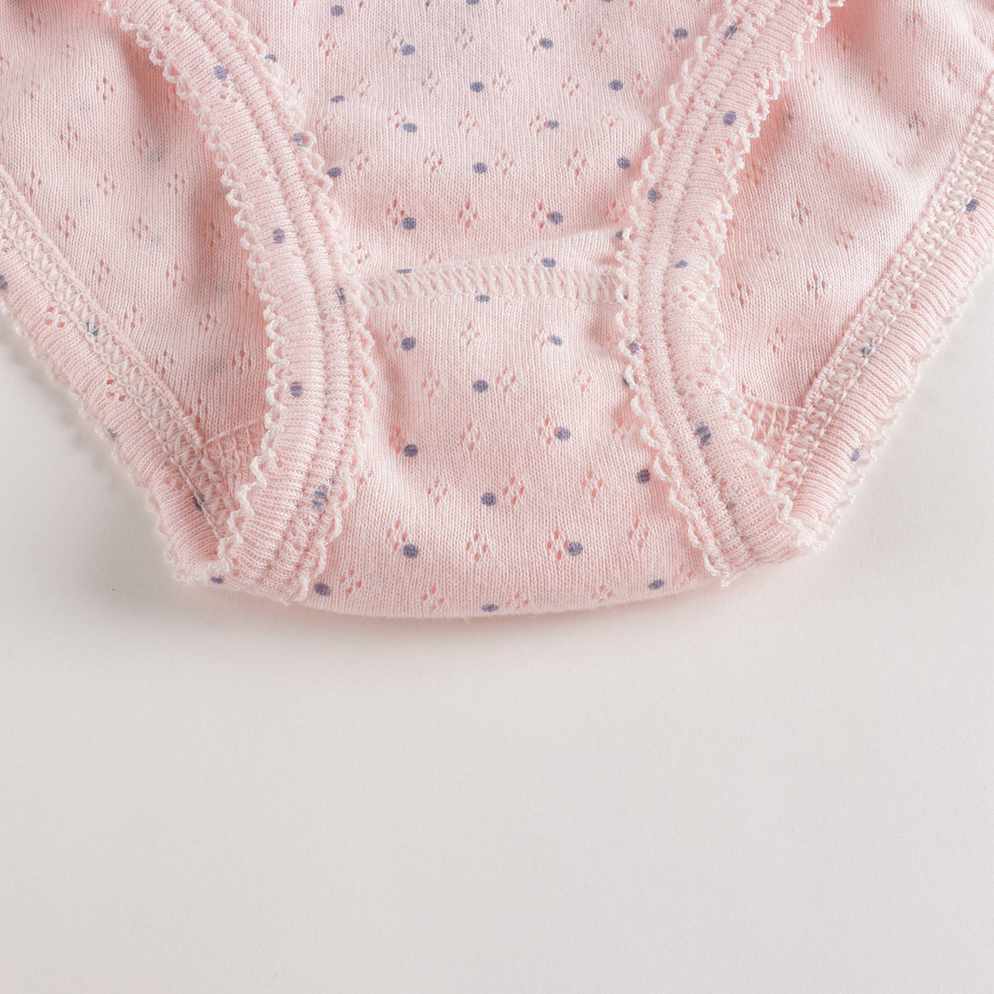 Girls Multicolor Dots Cotton Underwear Set (3 Pack)