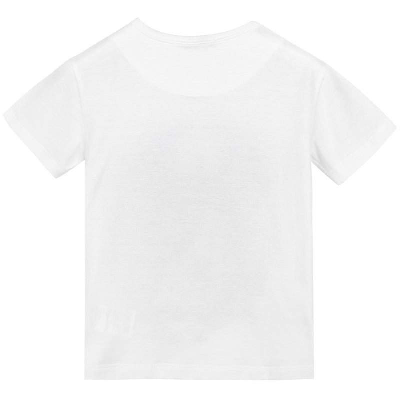 Boys White Cotton T-shirt