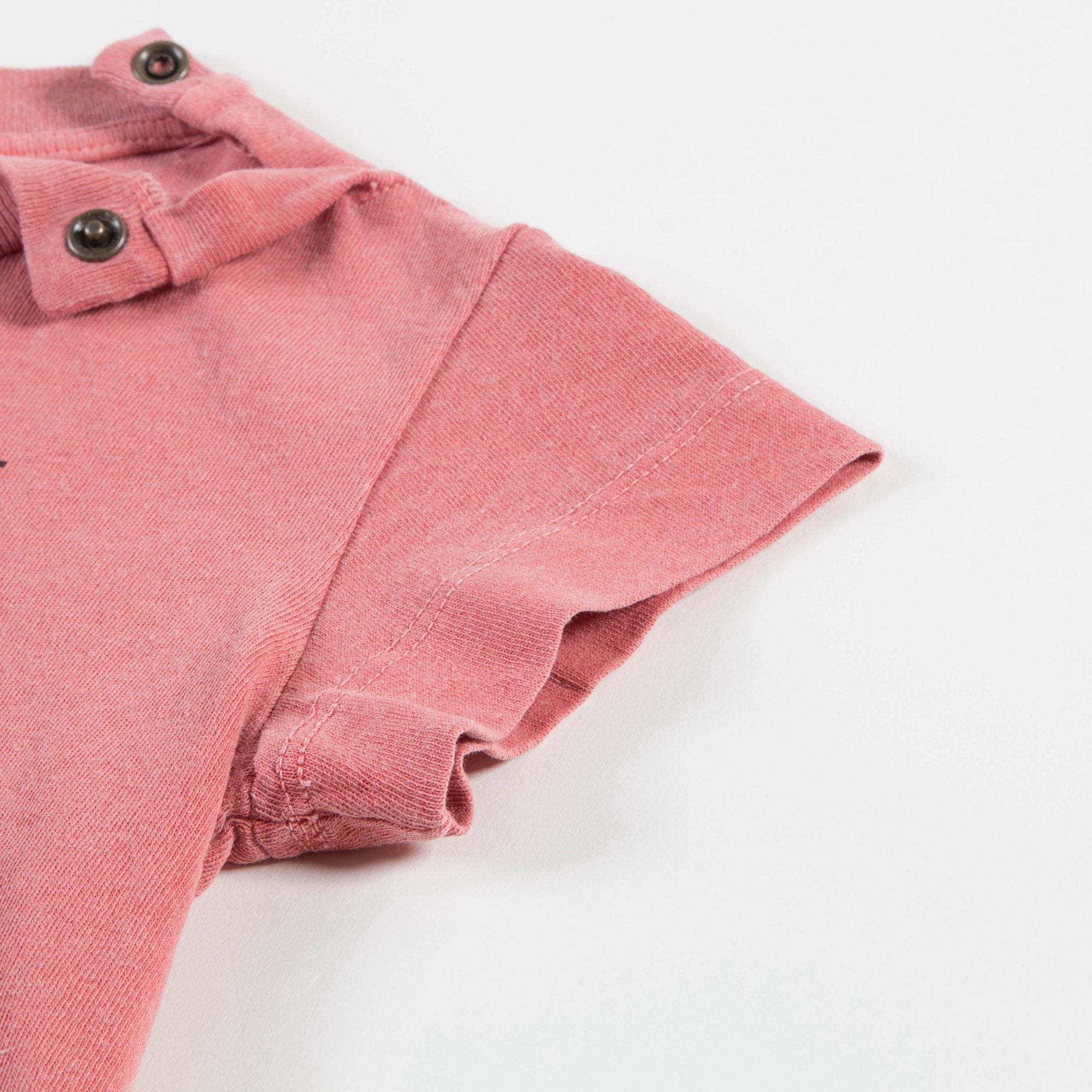 Baby Girls Red Peach Cotton T-shirt