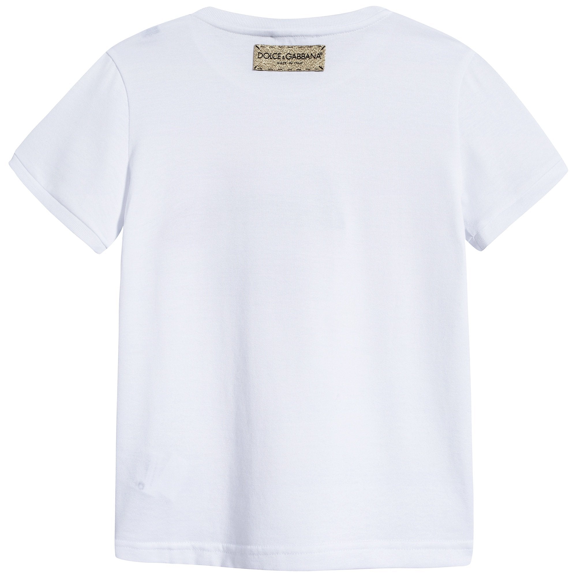 Girls White "Love" Cotton T-shirt