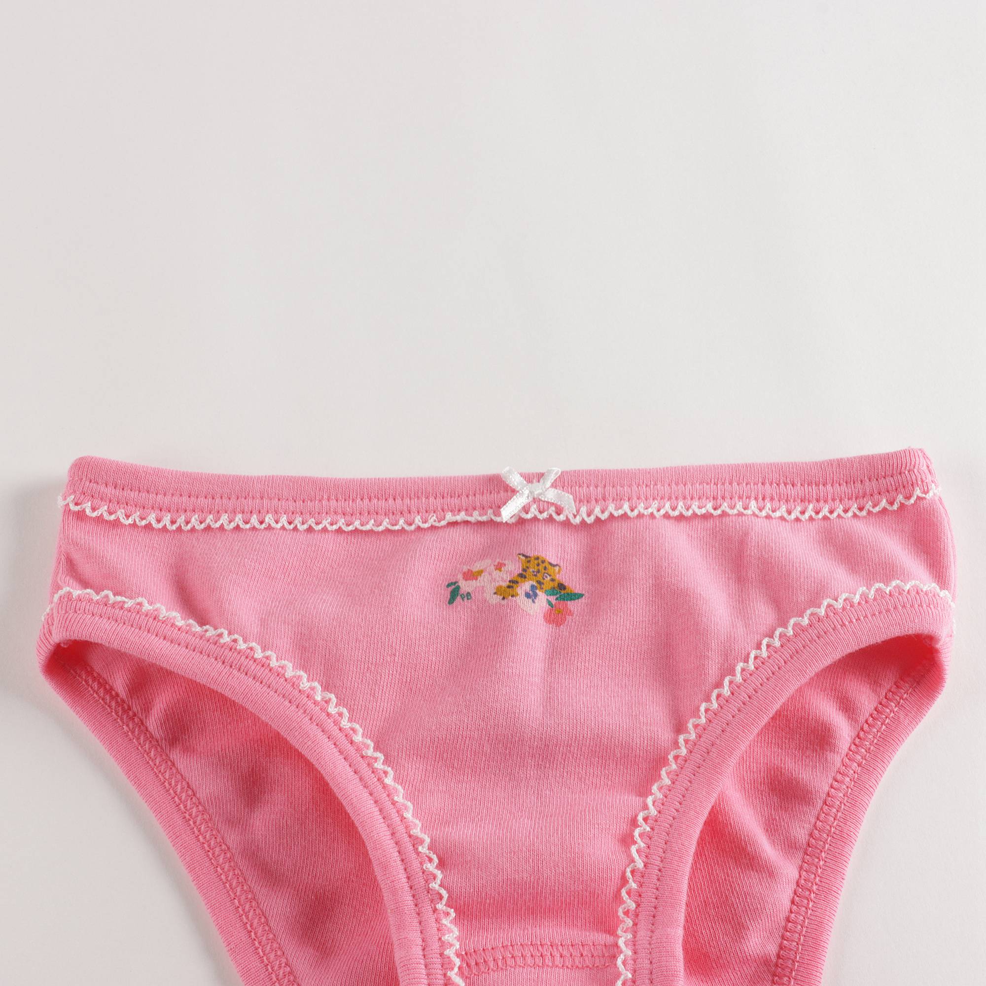 Girls Multicolor Cotton Underwear Set (5 Pack)