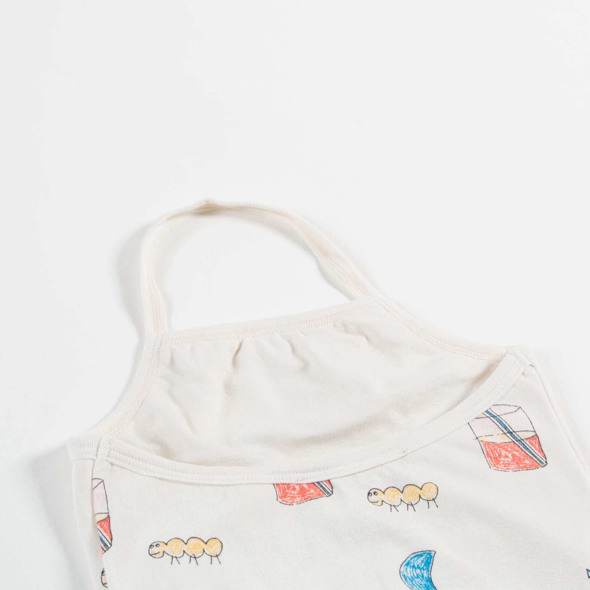 Girls Raw White Glasses Cotton Swimsuit