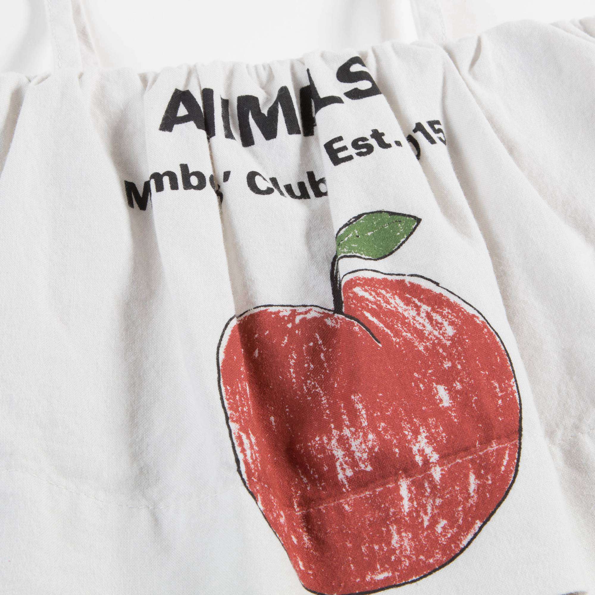 Girls Raw White Peach Cotton T-shirt