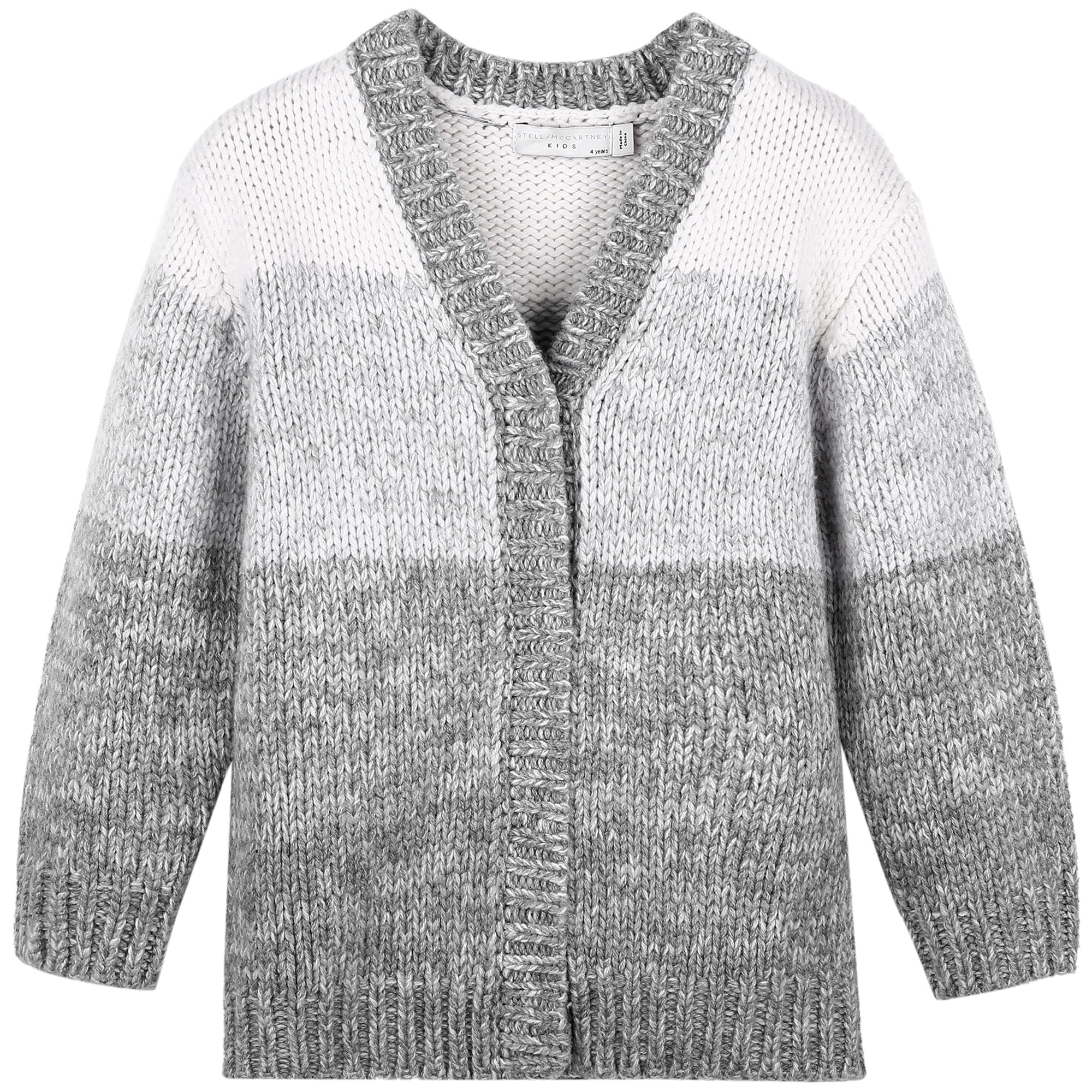 Girls Grey Wool Cardigan