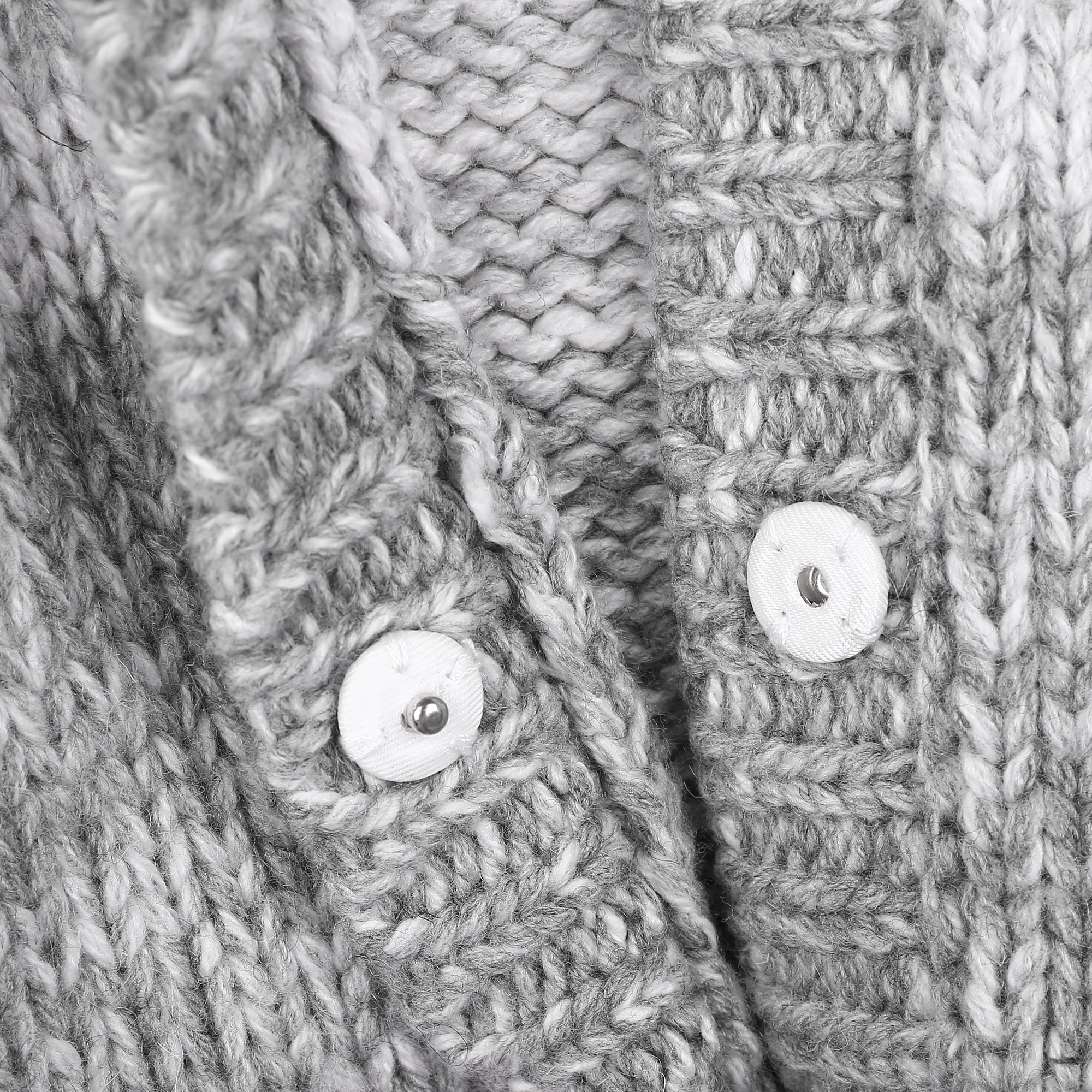 Girls Grey Wool Cardigan