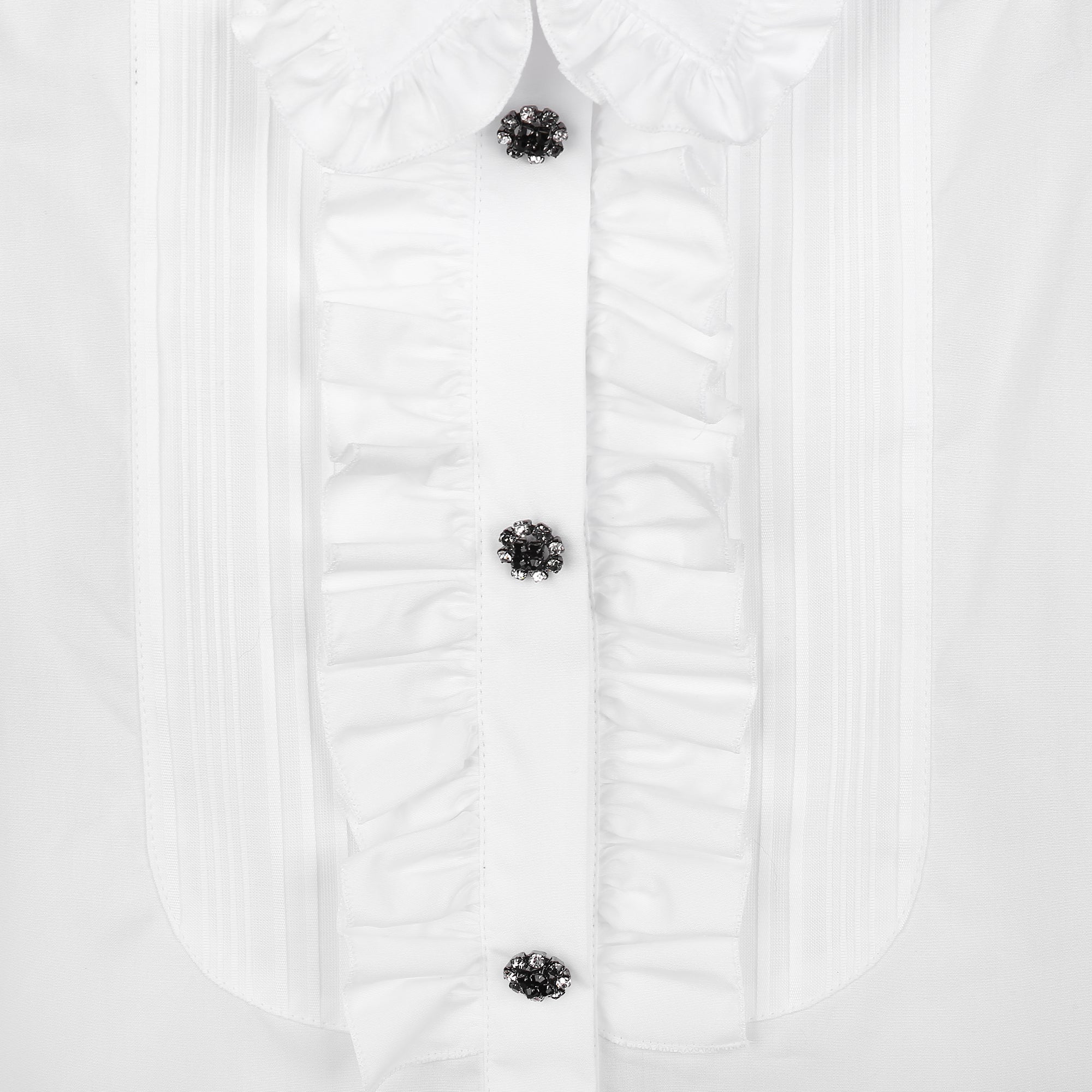 Girls White Cotton Shirt