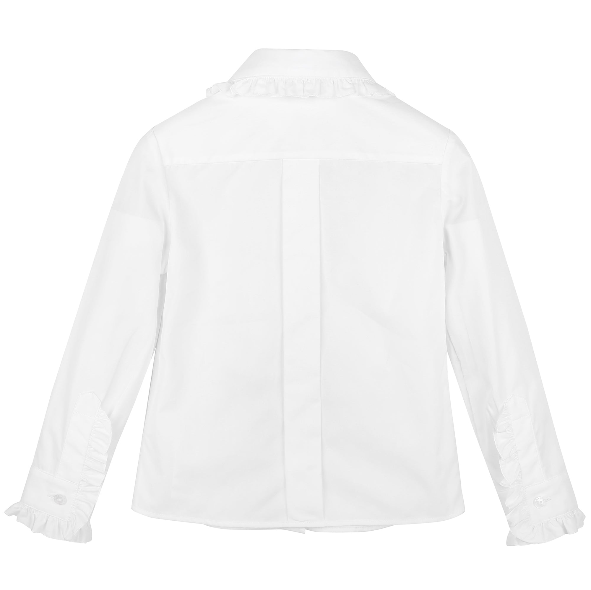 Girls White Cotton Shirt