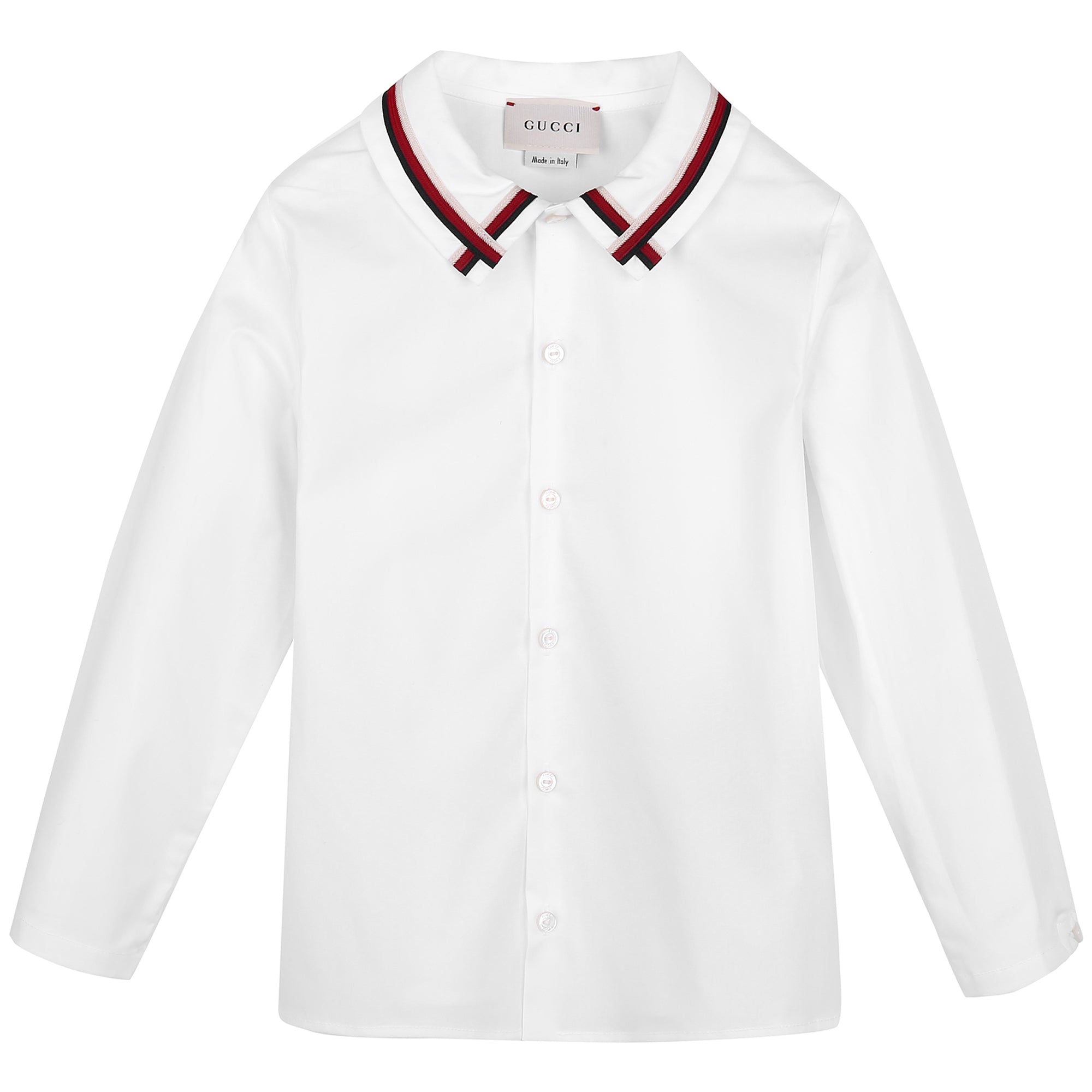 Baby Boys White Cotton Shirt