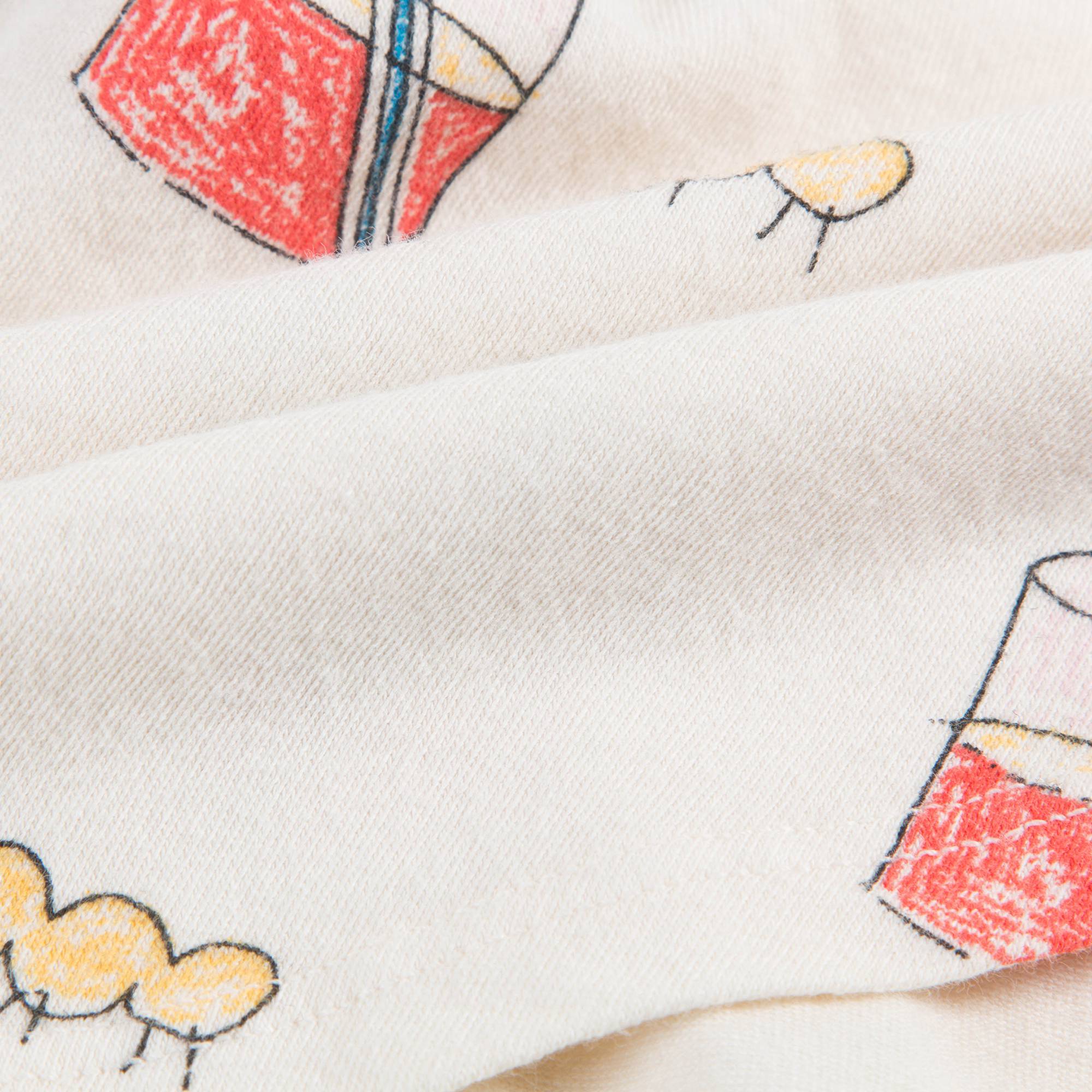 Girls Raw White Glasses Cotton Skirt