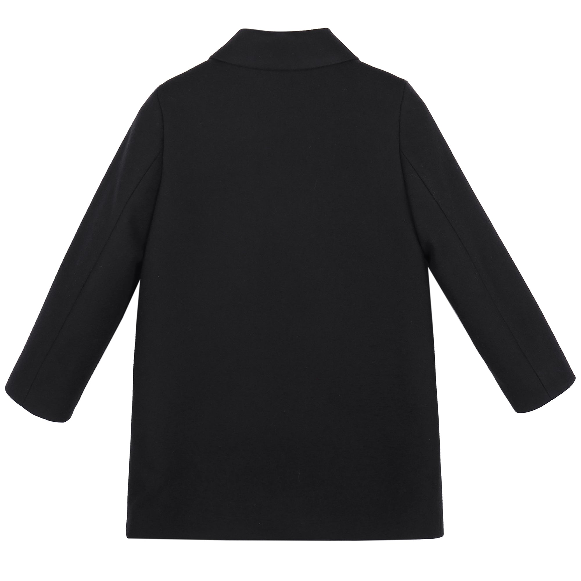 Baby Girls Black Wool Coat