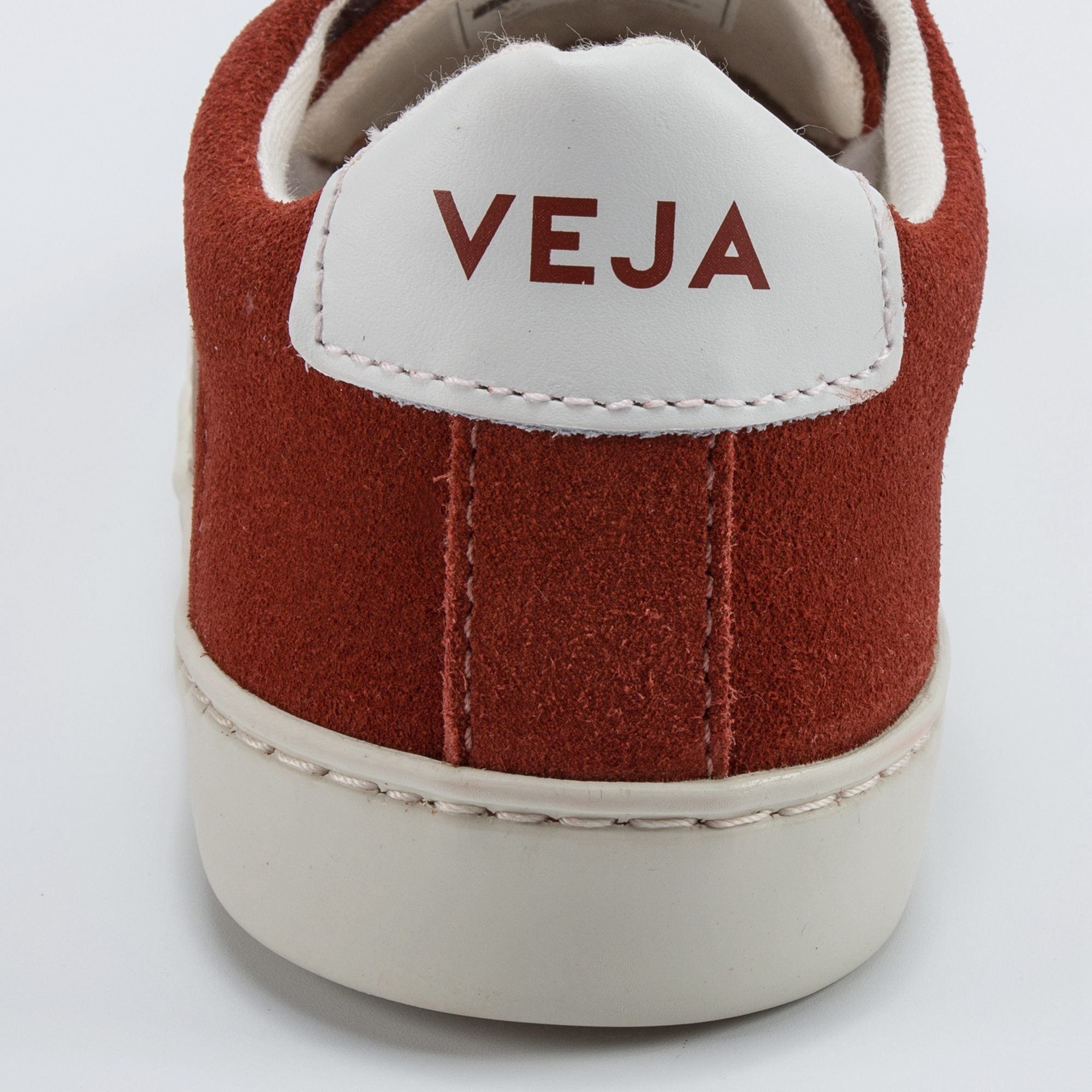 Girls & Boys Red Leather With White "V" Shoes