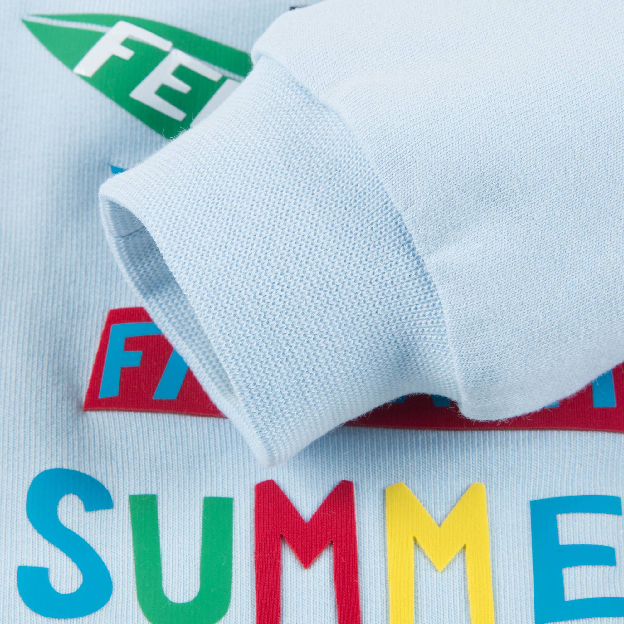 Baby Boys Light Blue Cotton Sweatshirt