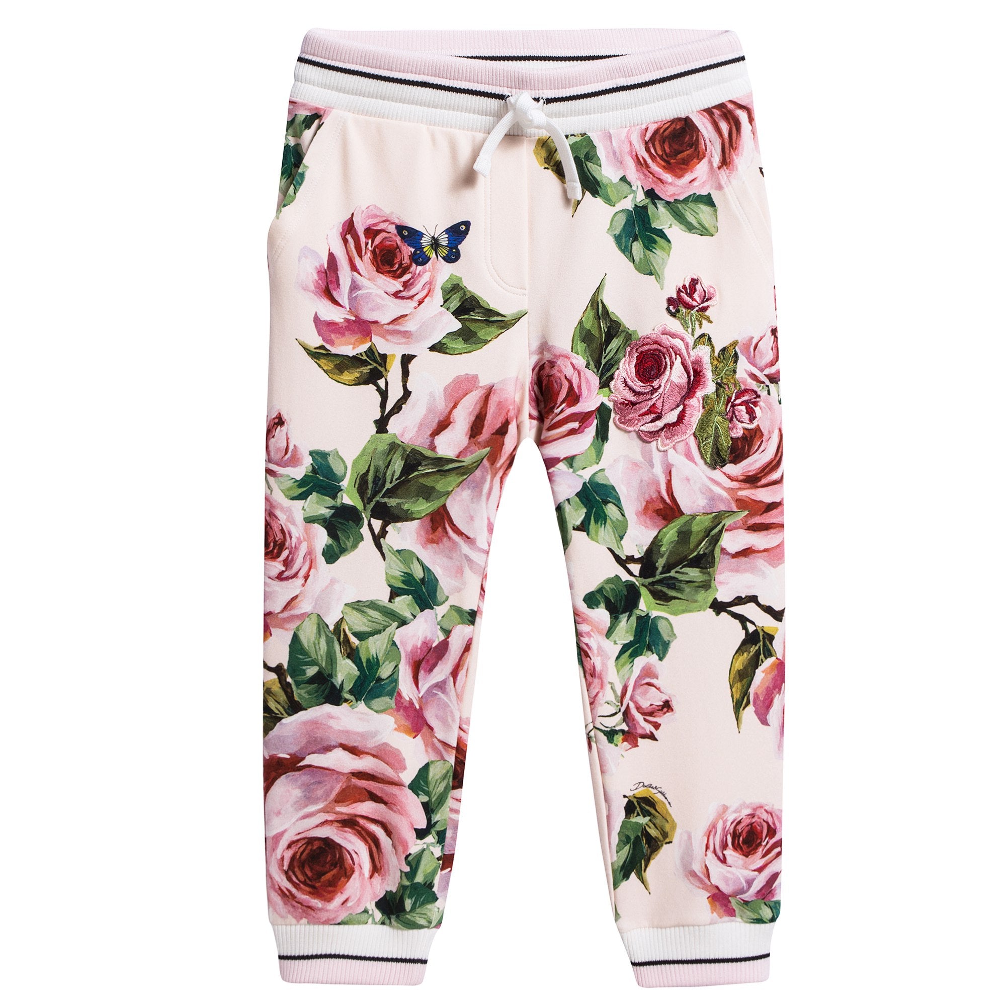 Girls Beige Rose Cotton Set