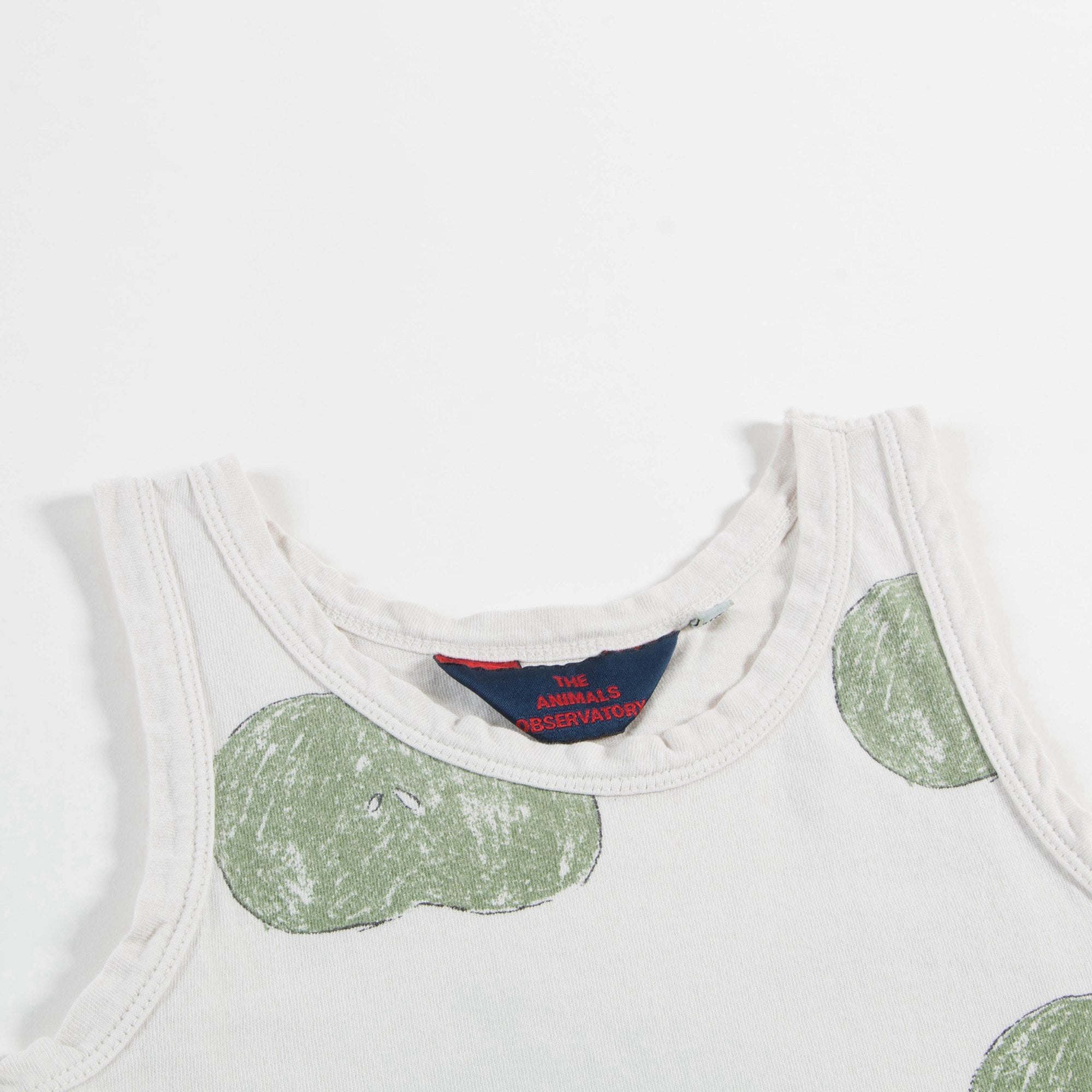 Girls Raw White Apples Cotton Dress