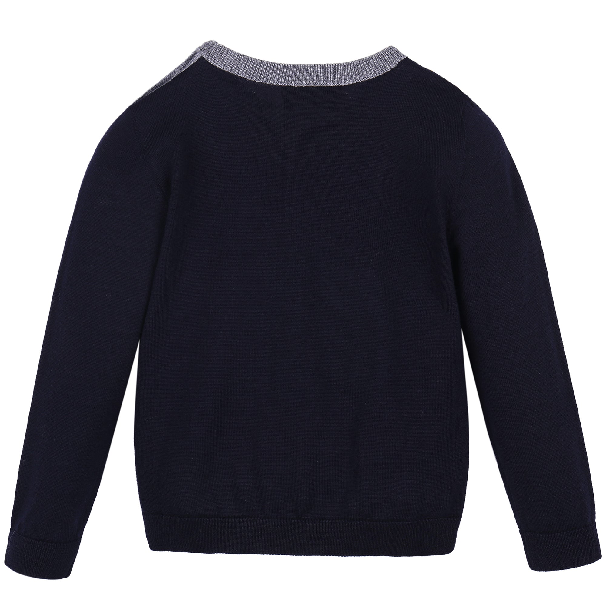 Baby Boys Navy Blue Wool Bees Sweater