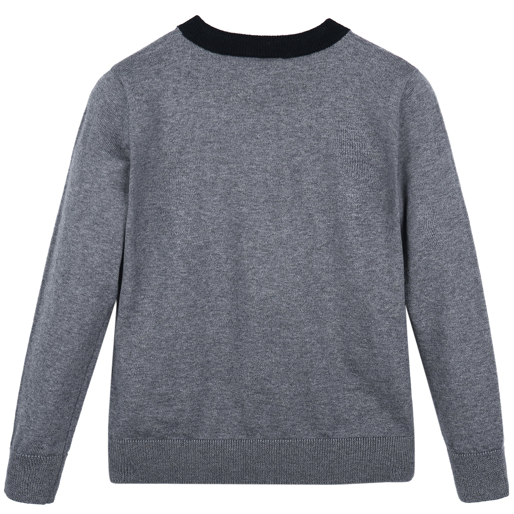 Boys Grey Wool Bees Sweater