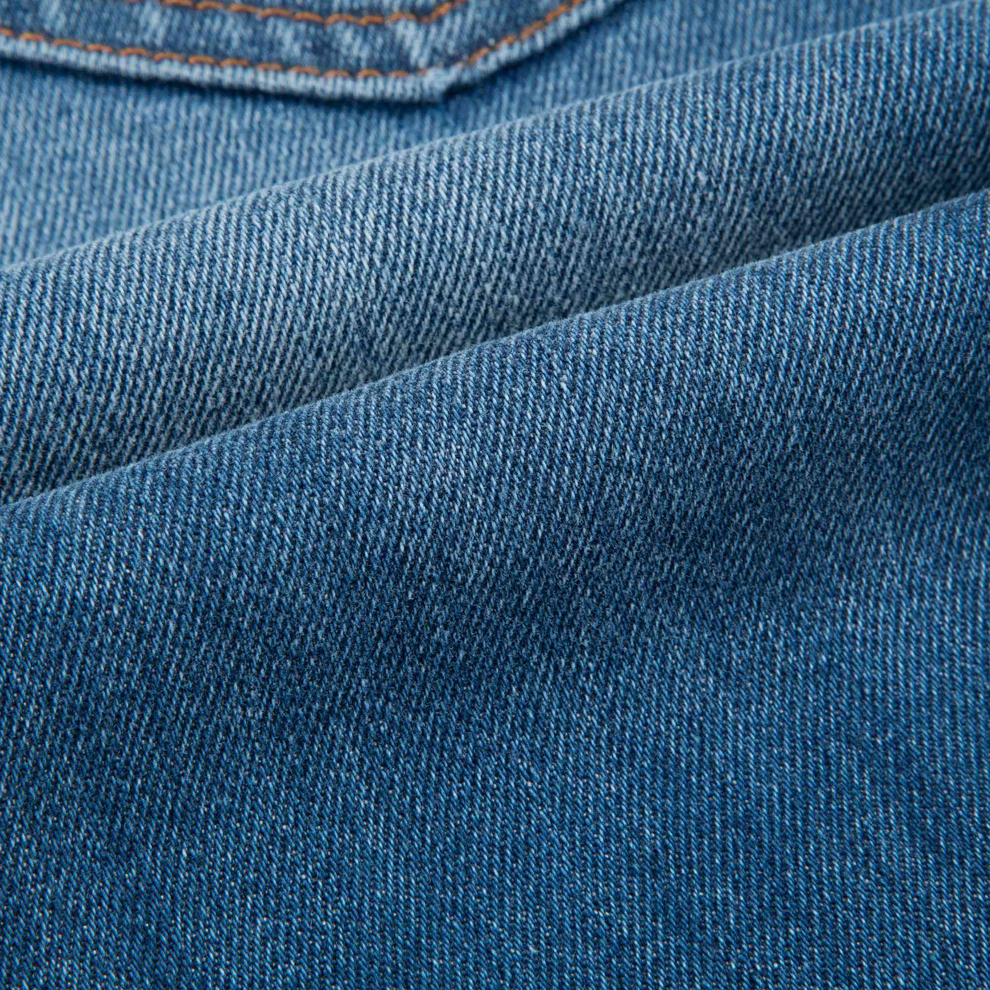 Girls Blue Stretch Denim Cotton Trousers