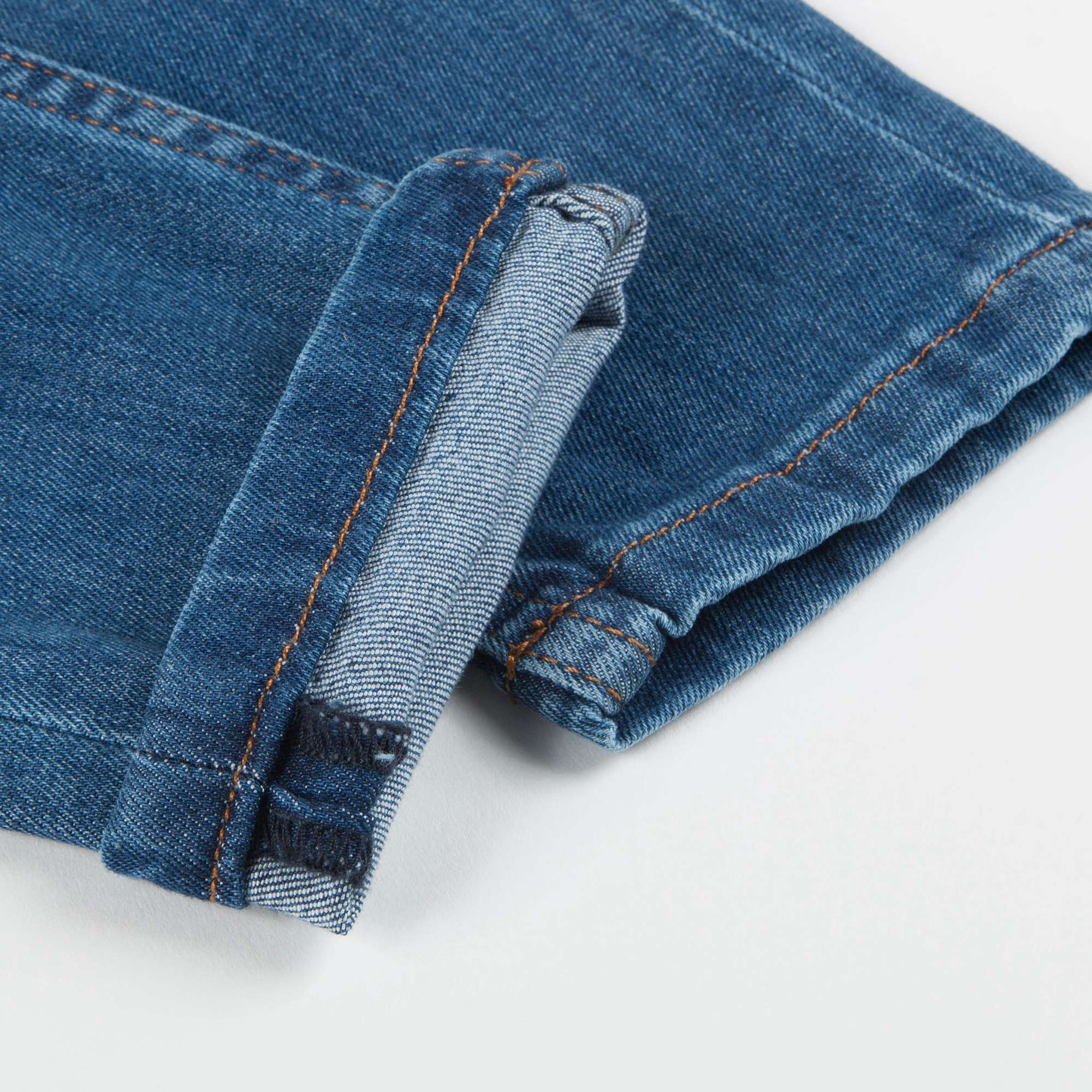 Girls Blue Stretch Denim Cotton Trousers