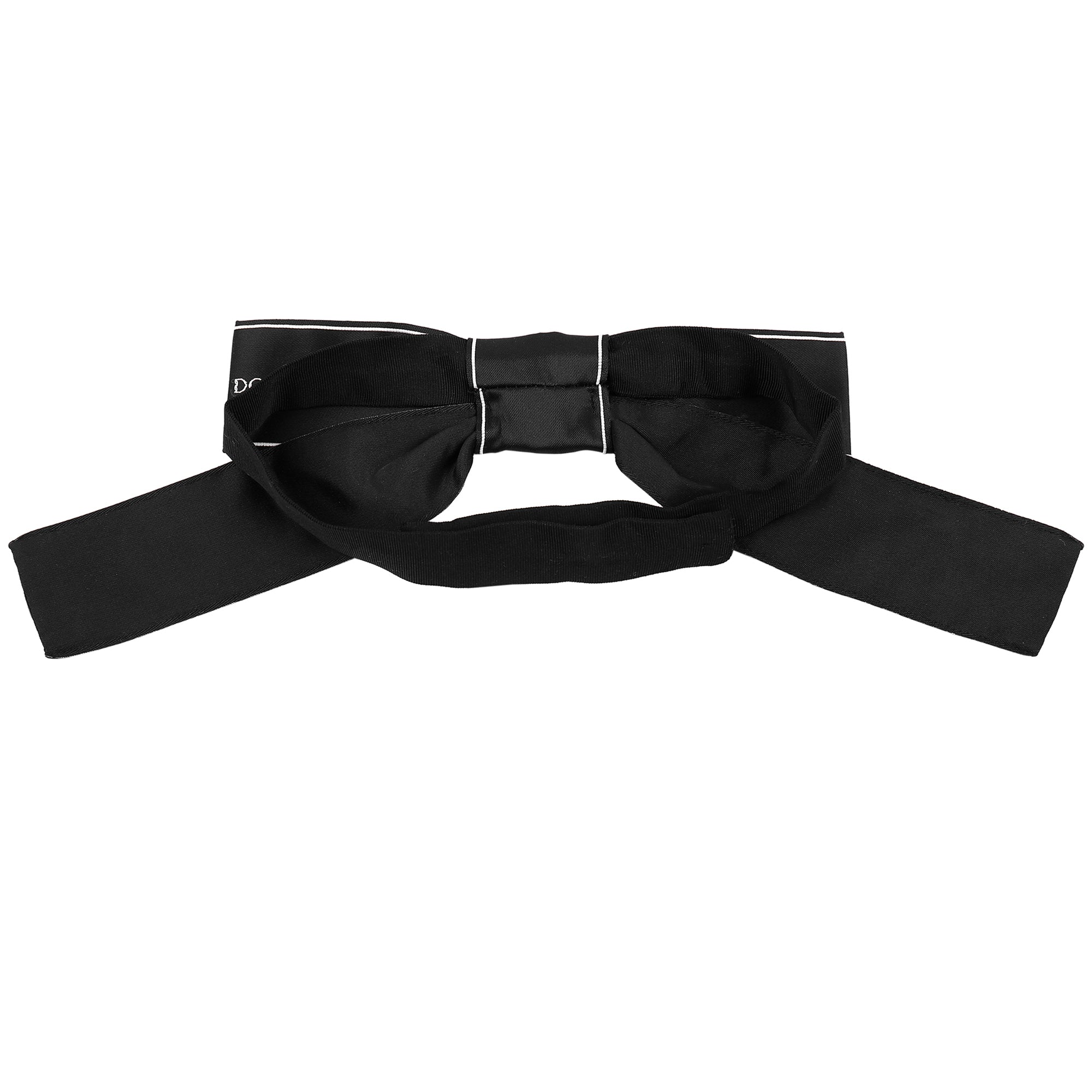 Girls Black Ribbon Bow Collar (15cm)