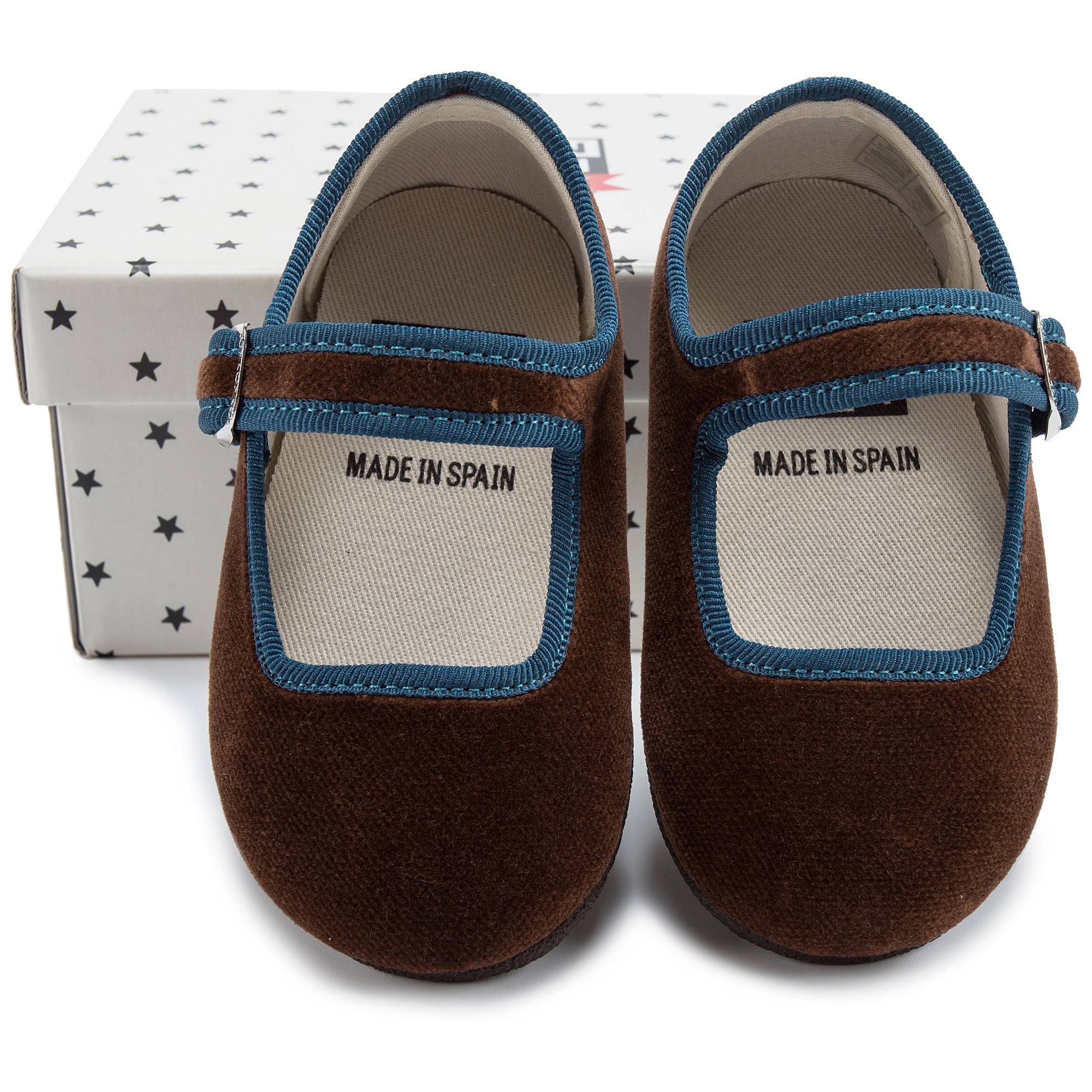 Baby Girls Brown Cotton Shoes