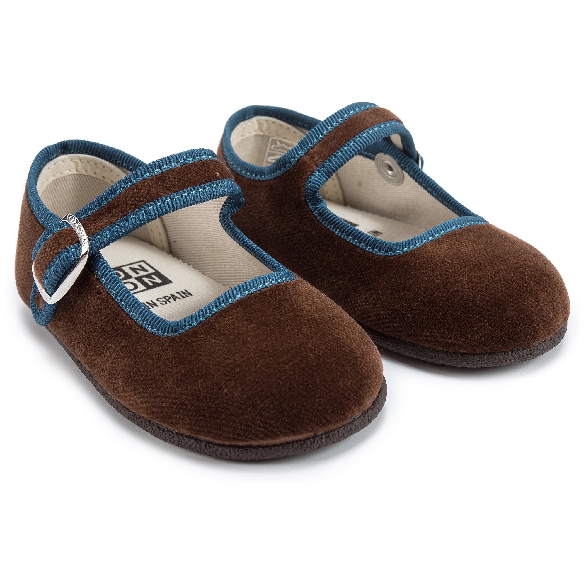 Baby Girls Brown Cotton Shoes