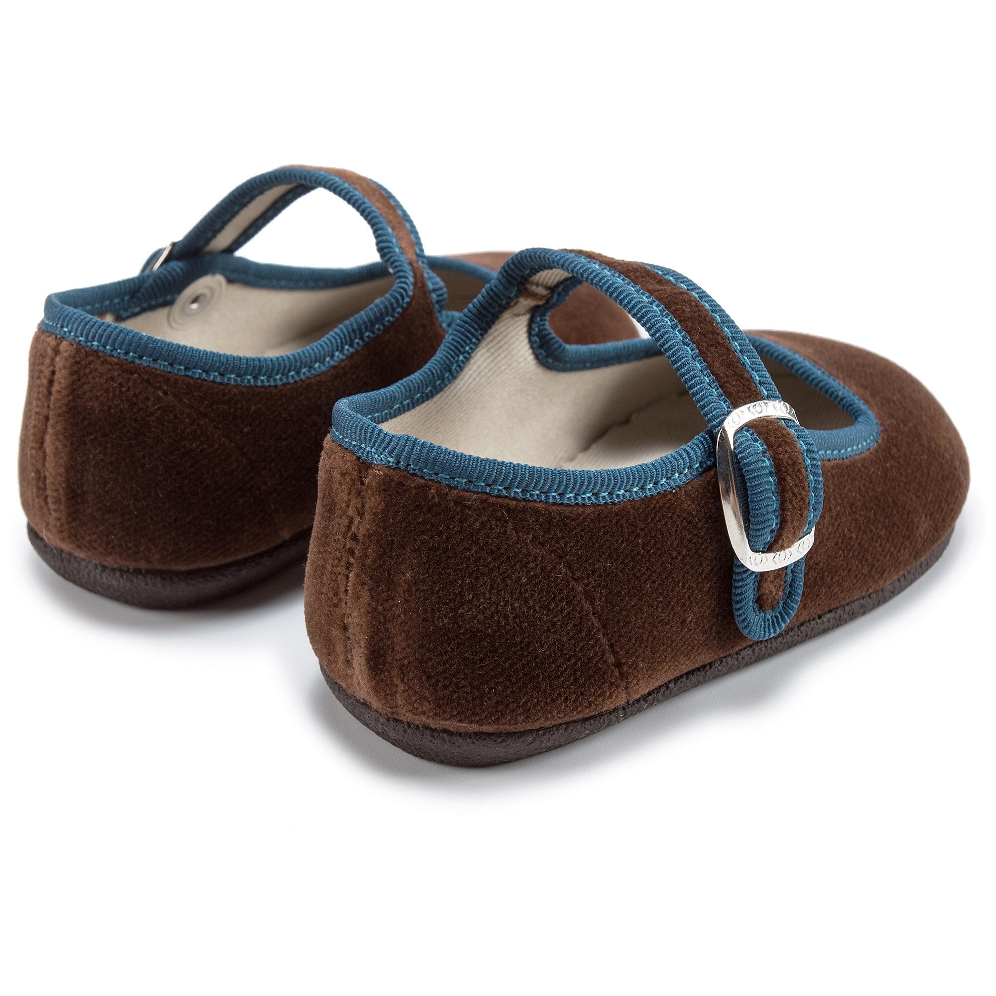 Baby Girls Brown Cotton Shoes