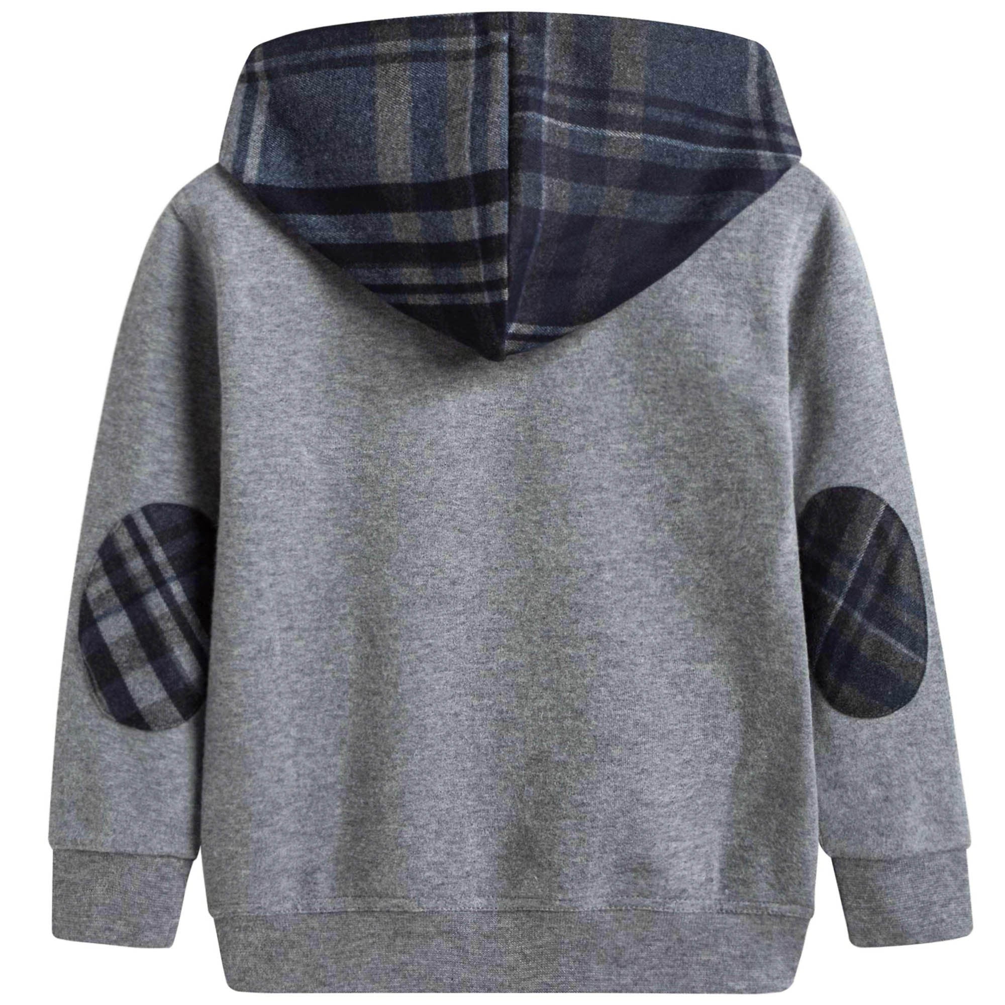 Baby Boys Grey Hooded Top & Bottom Two Piece Set