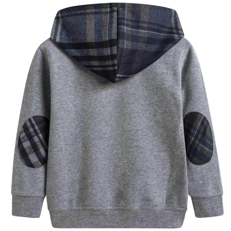 Baby Boys Grey Hooded Top & Bottom Two Piece Set
